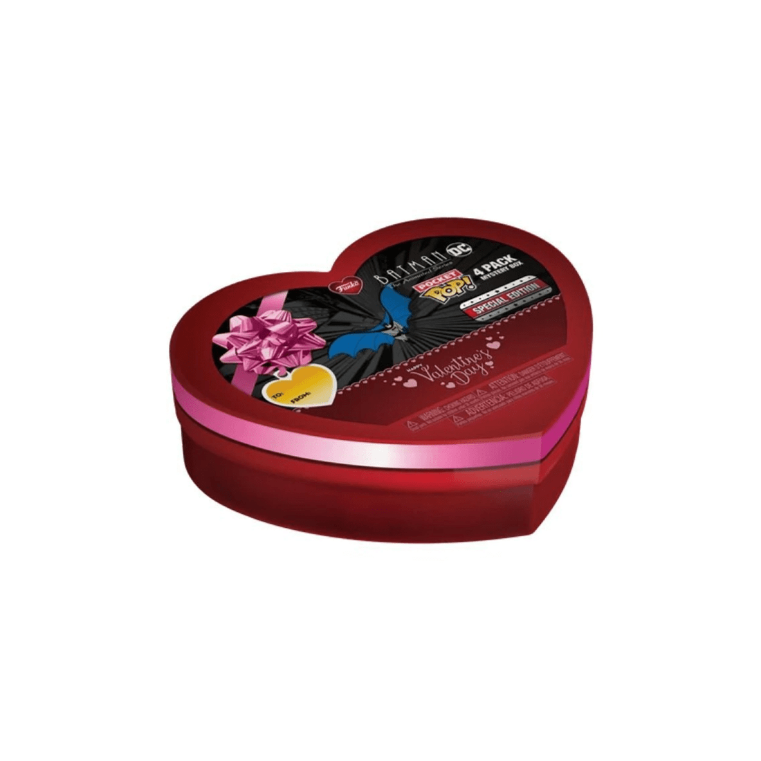 2 Pop Batman Animated 4pk Valentines Pocket RS Action Figures Vinyl 10cm - Multi, 2 of 3