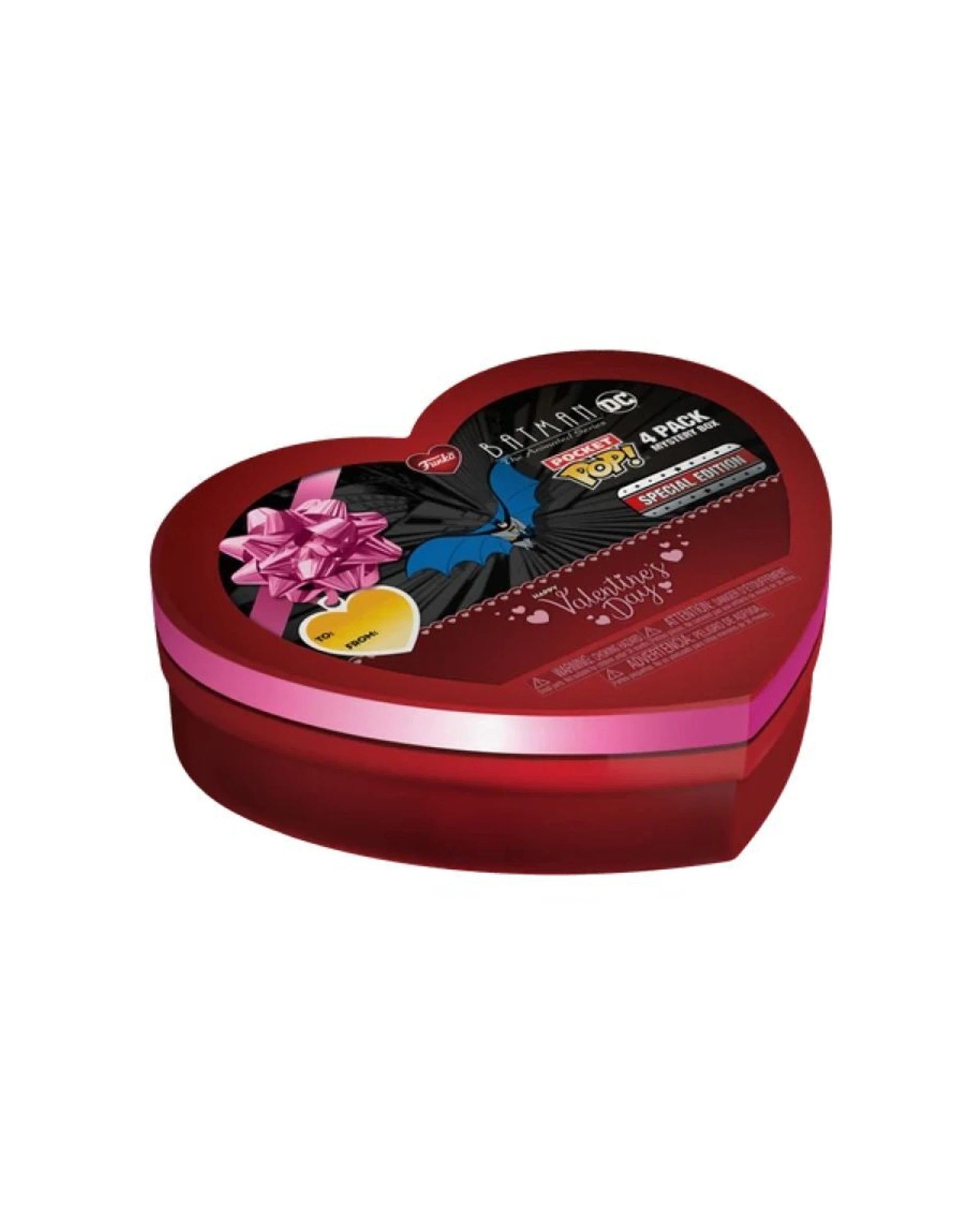 2 Pop Batman Animated 4pk Valentines Pocket RS Action Figures Vinyl 10cm - Multi, 2 of 3