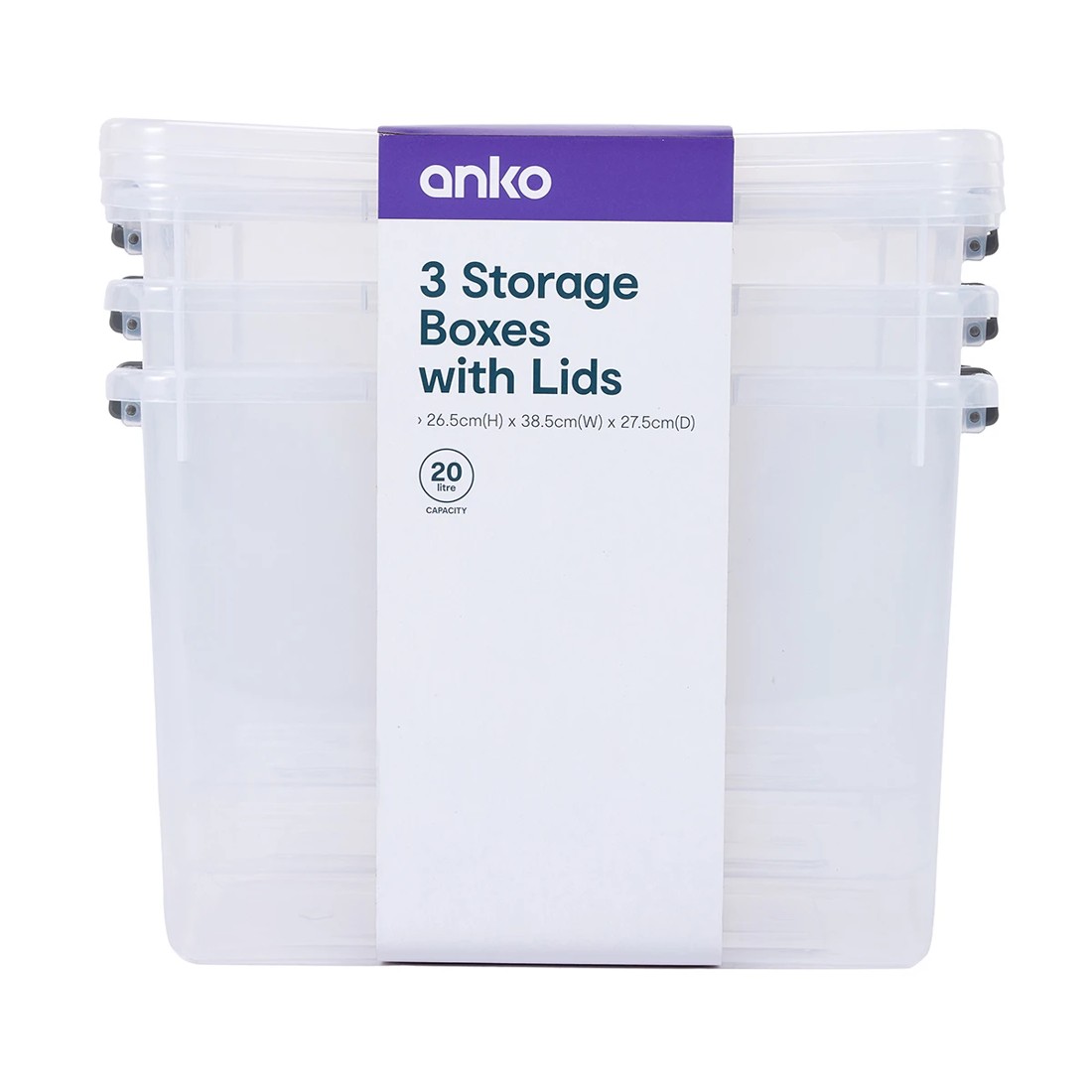 9 3 Pack 20L Tubs with Lids, 9 of 9