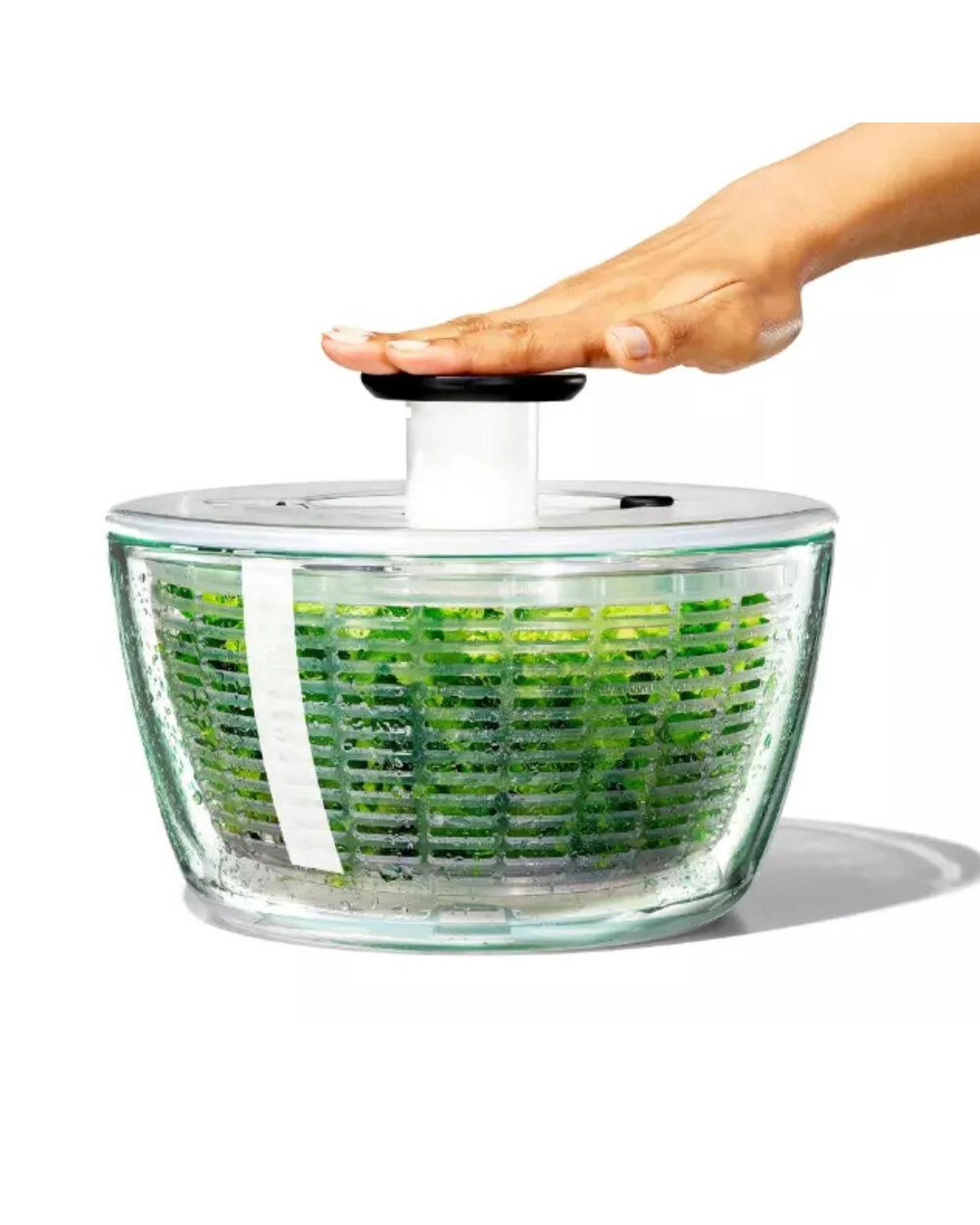 5 OXO Good Grips Glass Salad Spinner  Serving Bowl Lettuce Dryer, 5 of 5