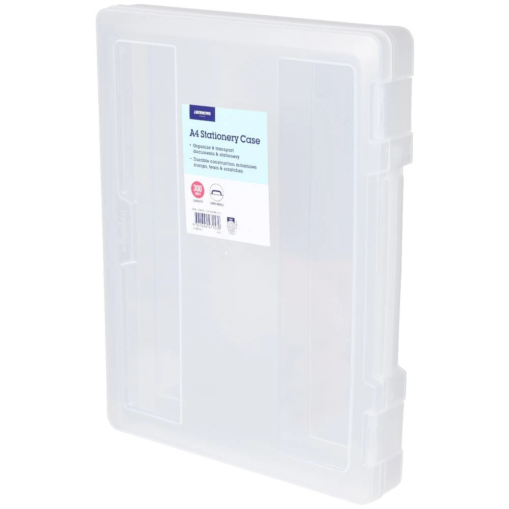 2 J.Burrows Stationery Case with Handle Clear, 2 of 3