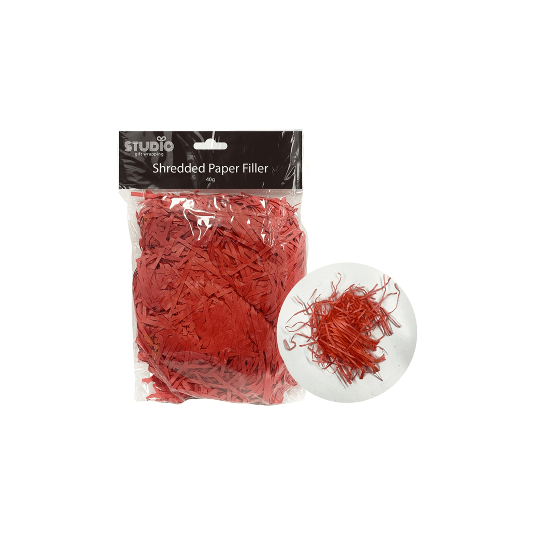 2 Studio Gift Wrapping 40g Filler/shredded Paper Red Decoration Present Decor
 - Red, 2 of 3