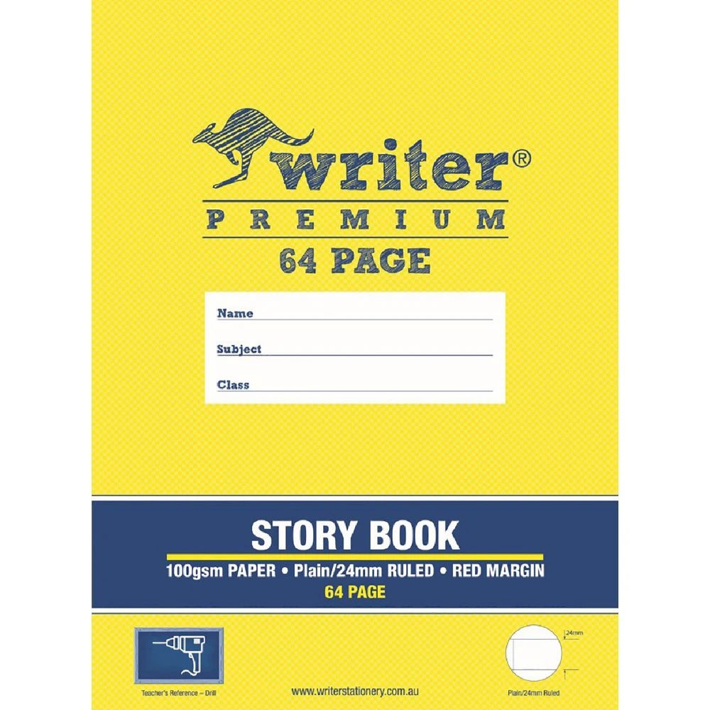 1 Writer Premium 330 x 240mm Story Book 24mm Ruled 64 Page, 1 of 4