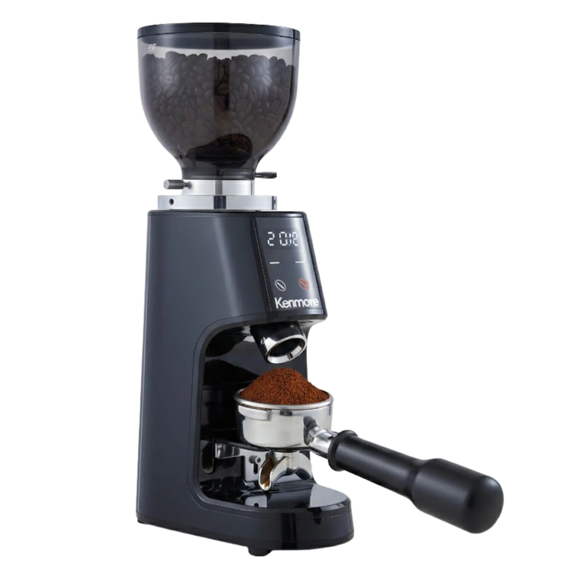 1 Kenmore 64mm Flat Burr Coffee Grinder, 100 Settings, Digital Timer, 260W Motor, 255g Hopper, 240V Black, 1 of 8