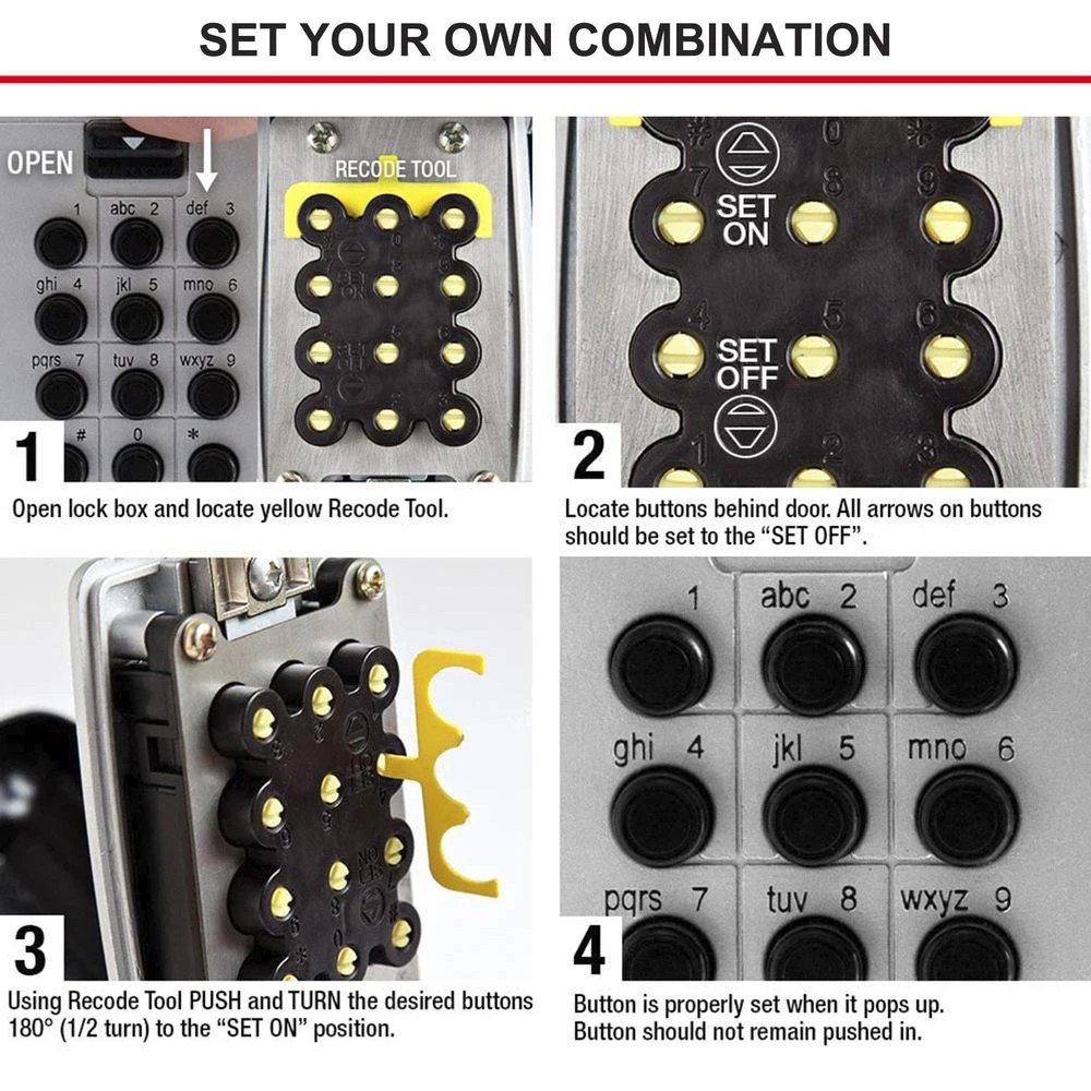 7 Master Lock Wall Mountable Combination Lock Key Safe, 7 of 10