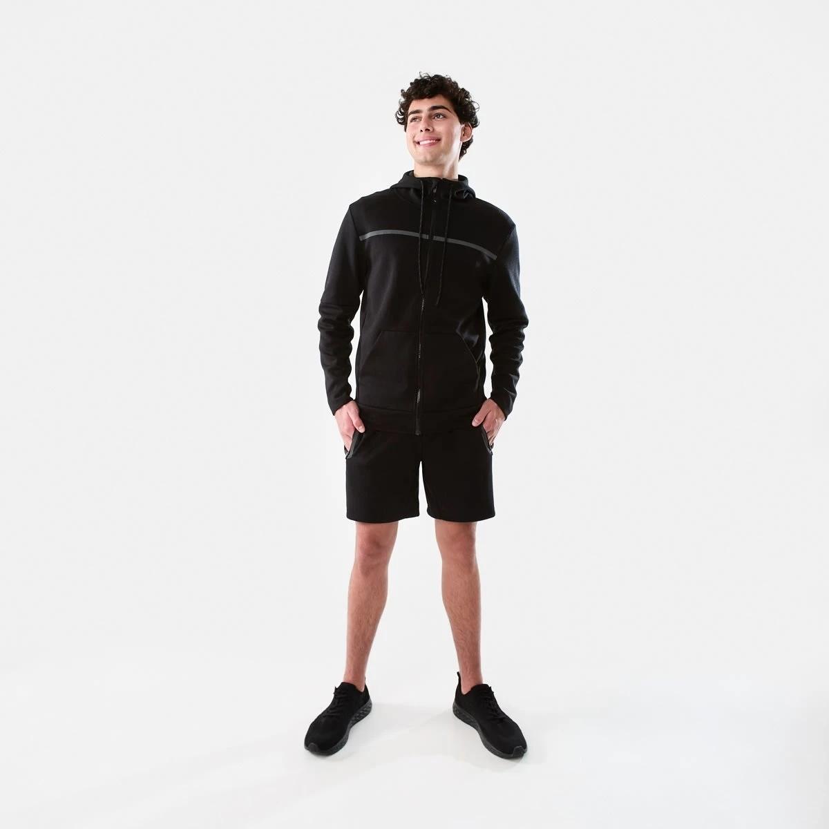 9 Active Mens Sports Hoodie BLACK, 9 of 9