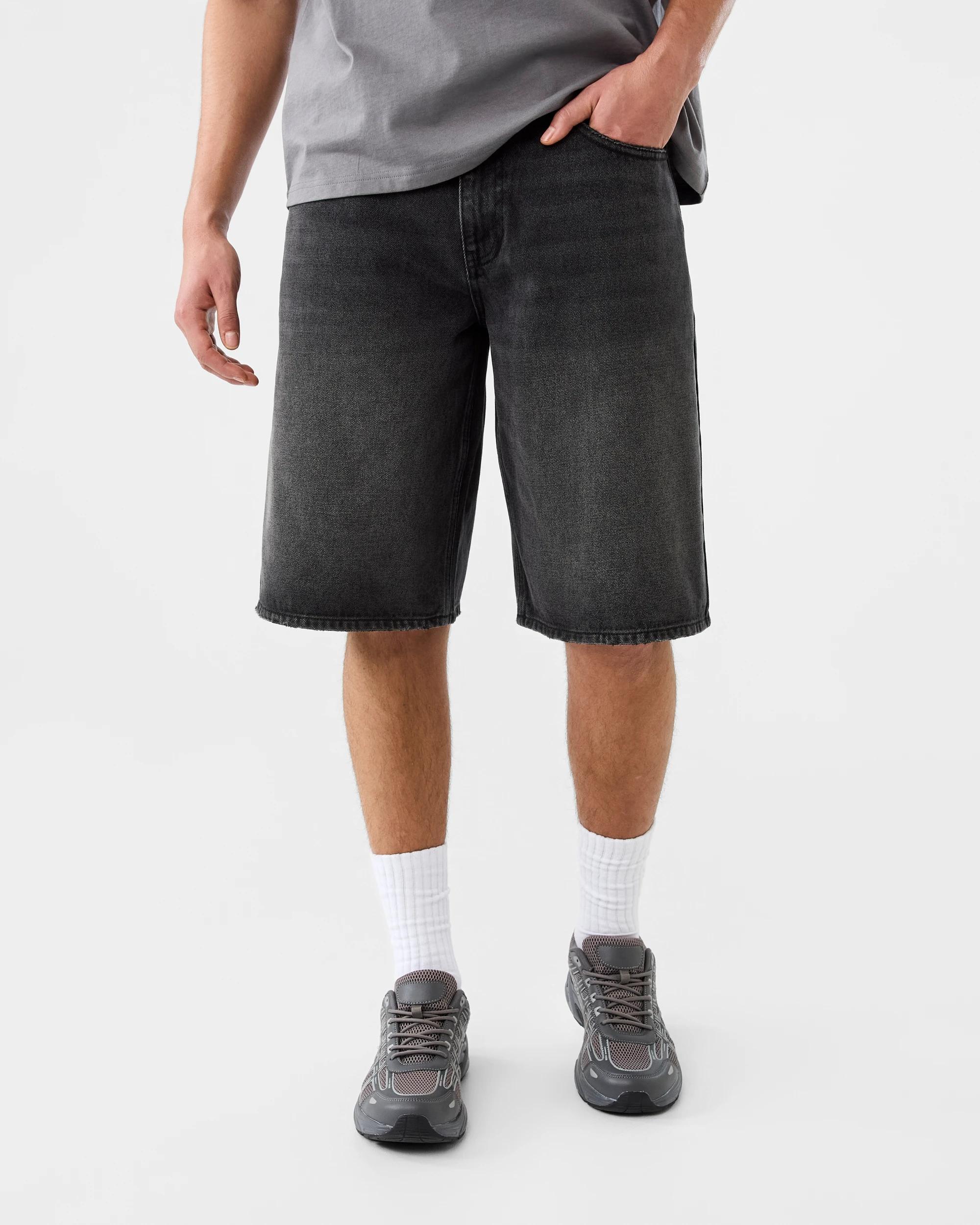 1 Baggy Denim Shorts Blk Tour, 1 of 6