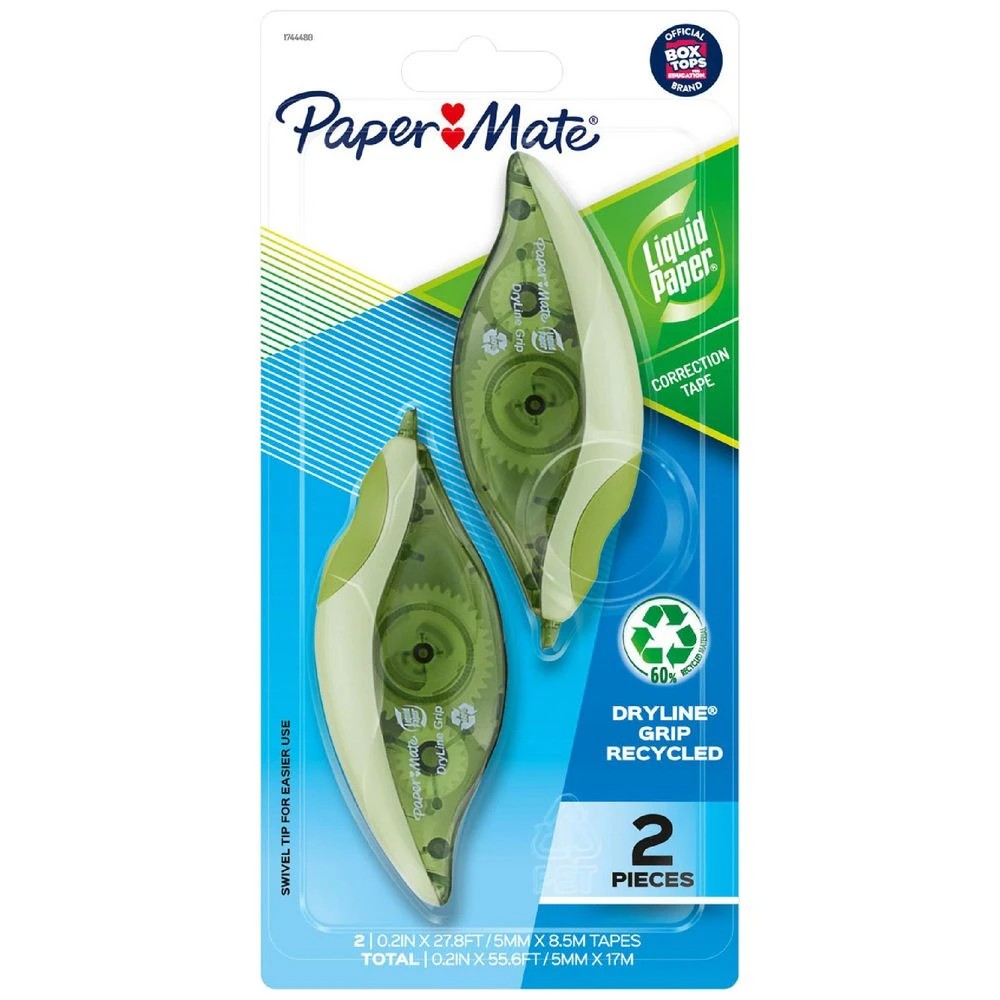 1 Liquid Paper Dryline Correction Tape 5mmx8.5m 2 Pack, 1 of 3