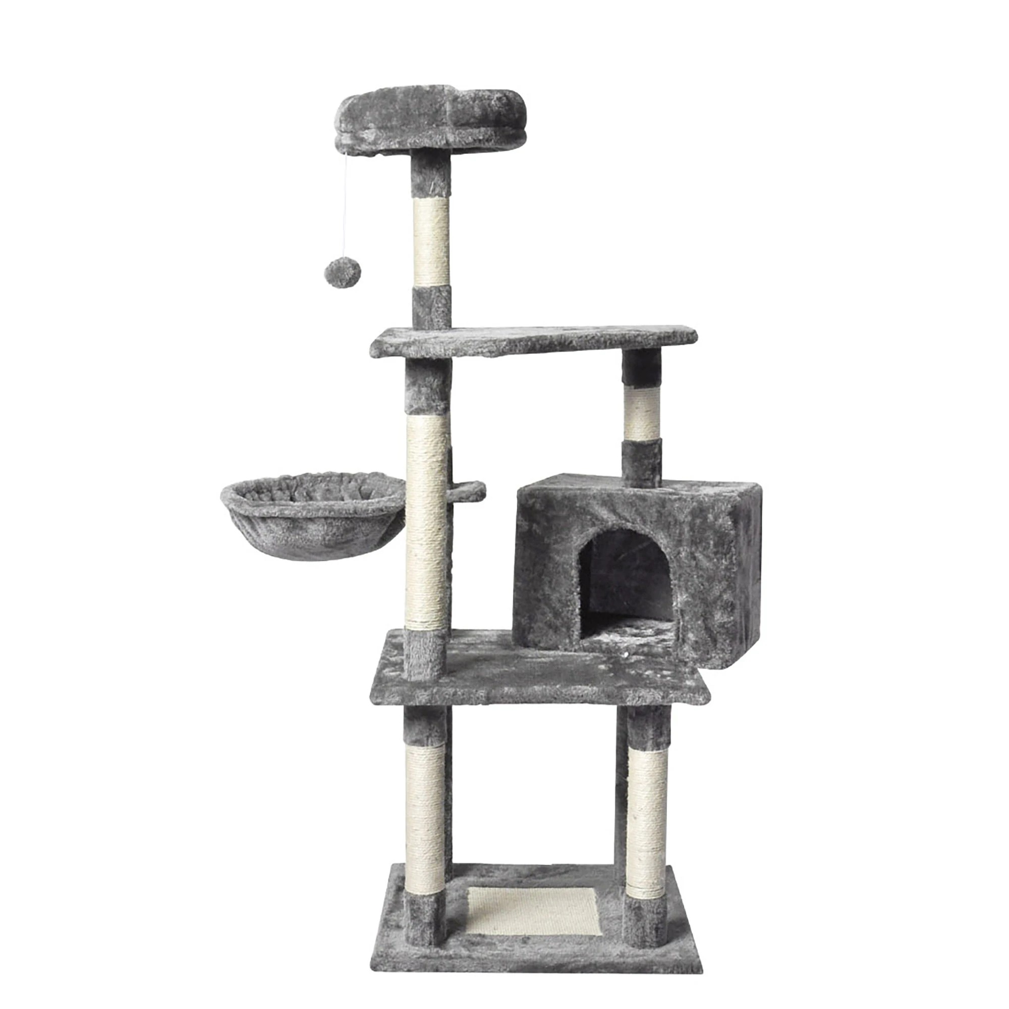1 Pawz 130cm Cat Tree - Grey, 1 of 6