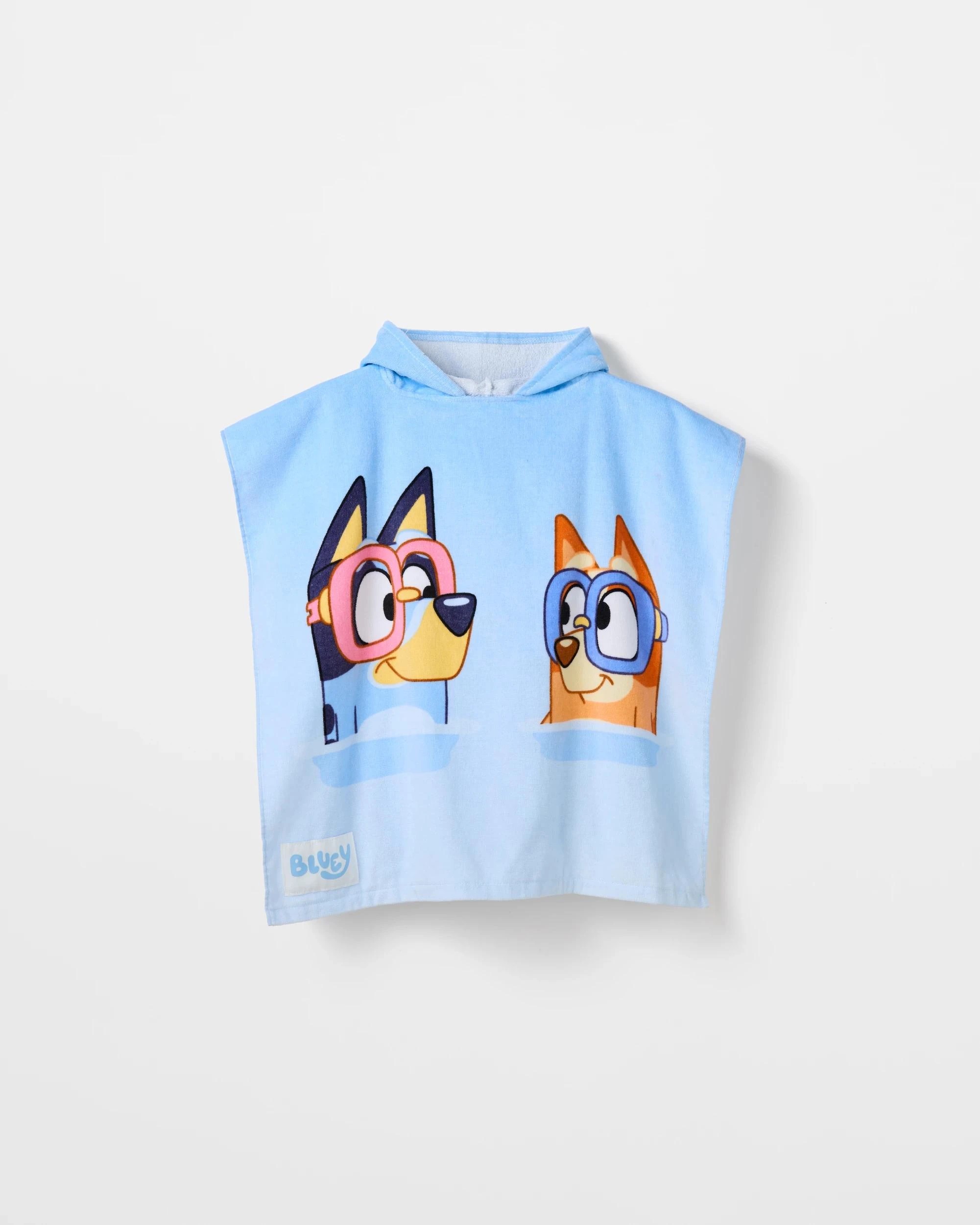 1 Bluey Kids Hooded Beach Towel - Blue, 1 of 4