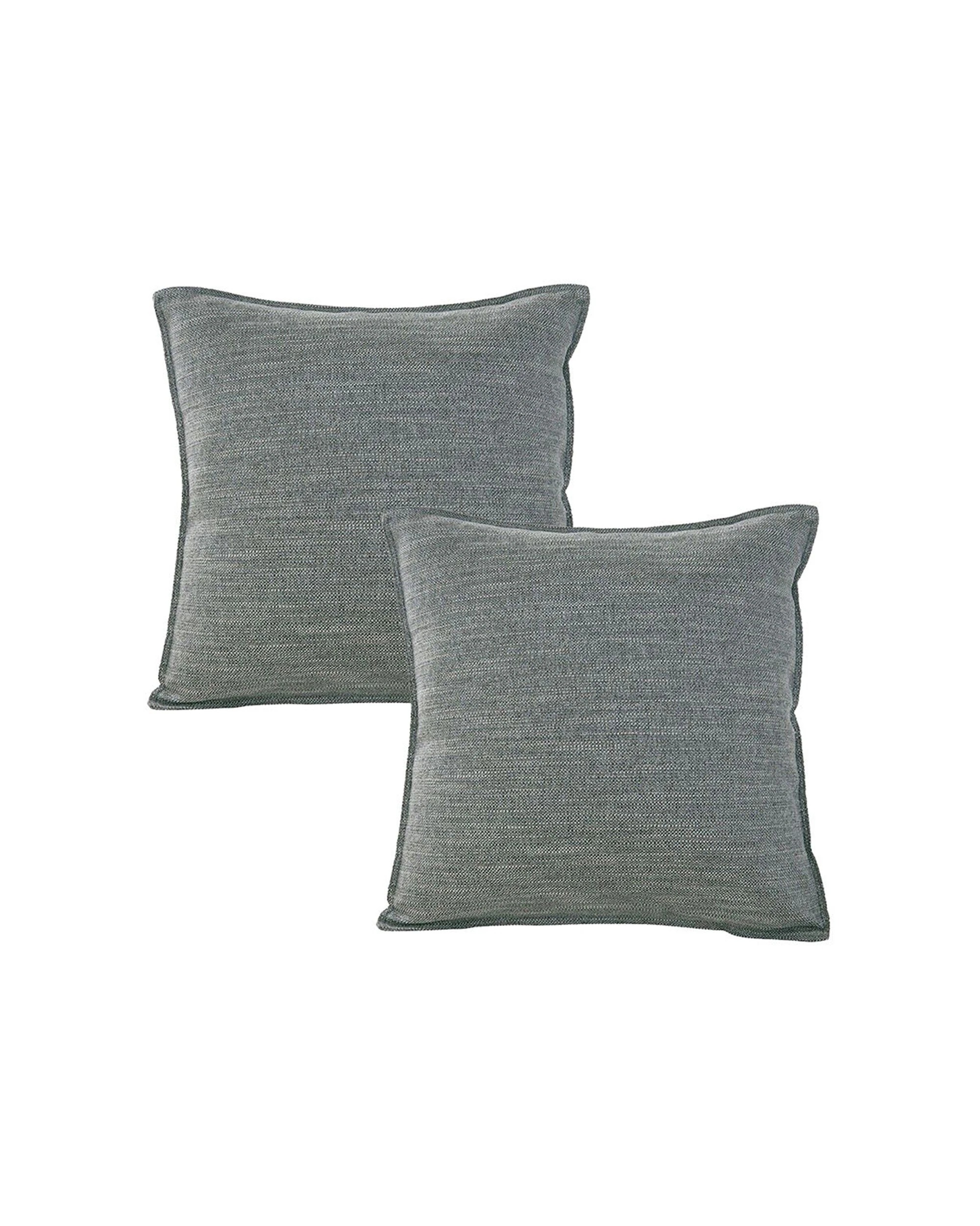 1 Jason Commercial Square Linen Look Bed Cushion Pewter 2PK 44x44cm - Grey, 1 of 4