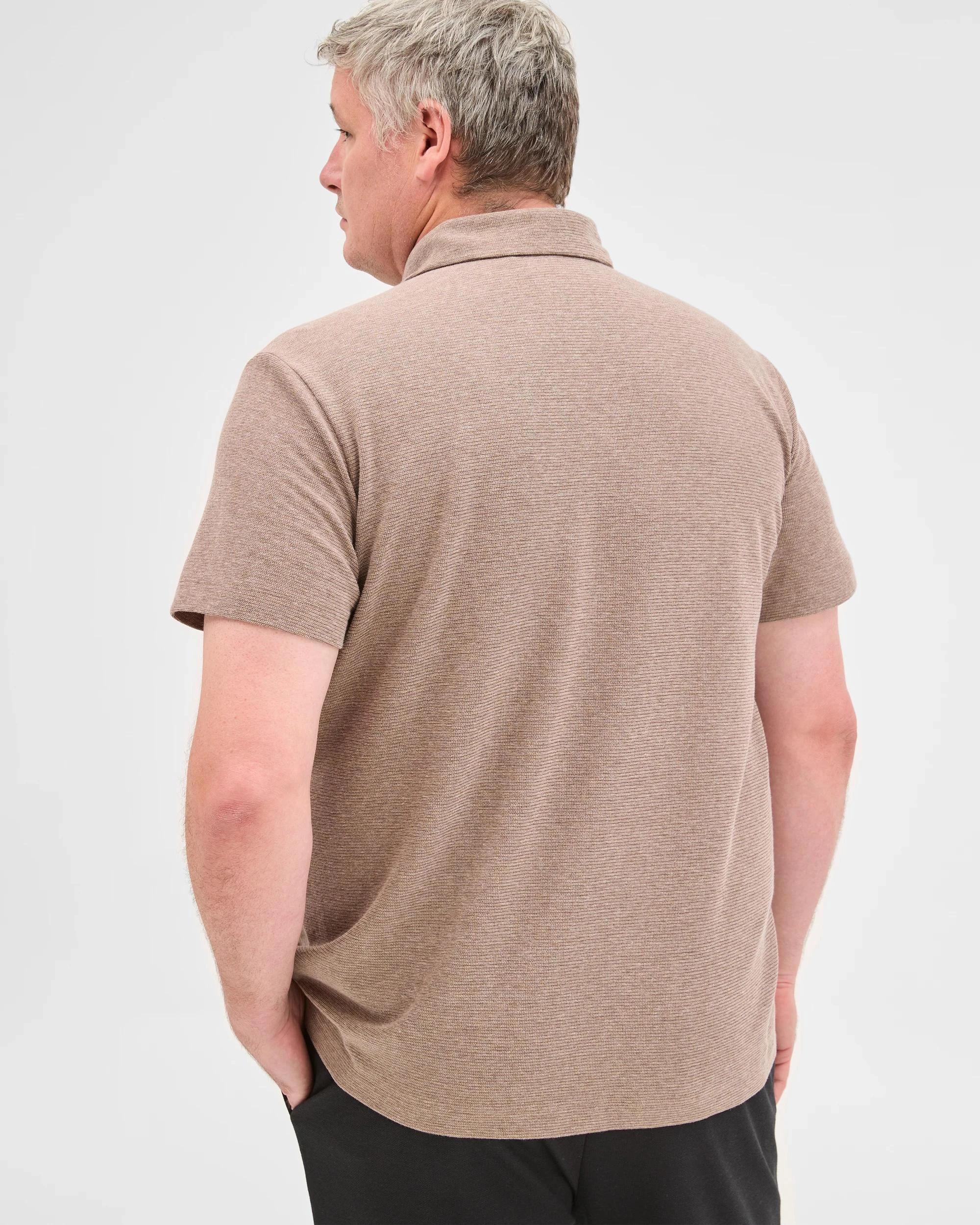 6 Target Plus Size Australian Cotton Blend Textured Polo Top SEPIA, 6 of 6