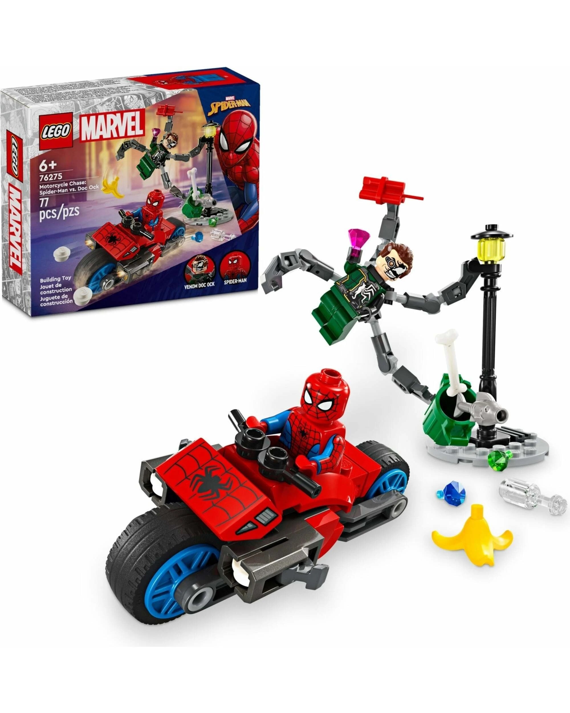1 LEGO Marvel 76275 Motorcycle Chase: Spider-Man vs. Doc Ock, 1 of 5