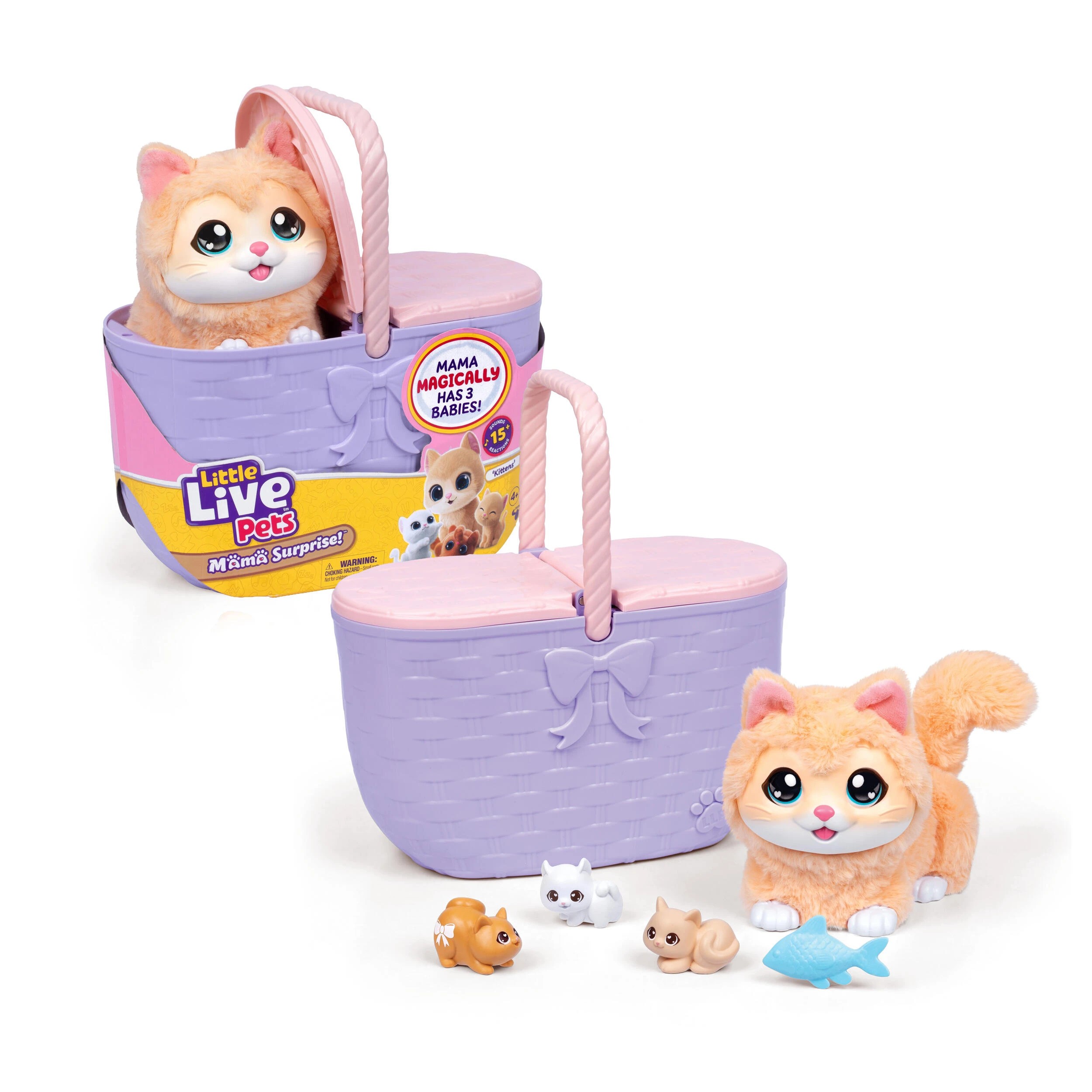3 Little Live Pets Mama Surprise Kittens Playset, 3 of 7
