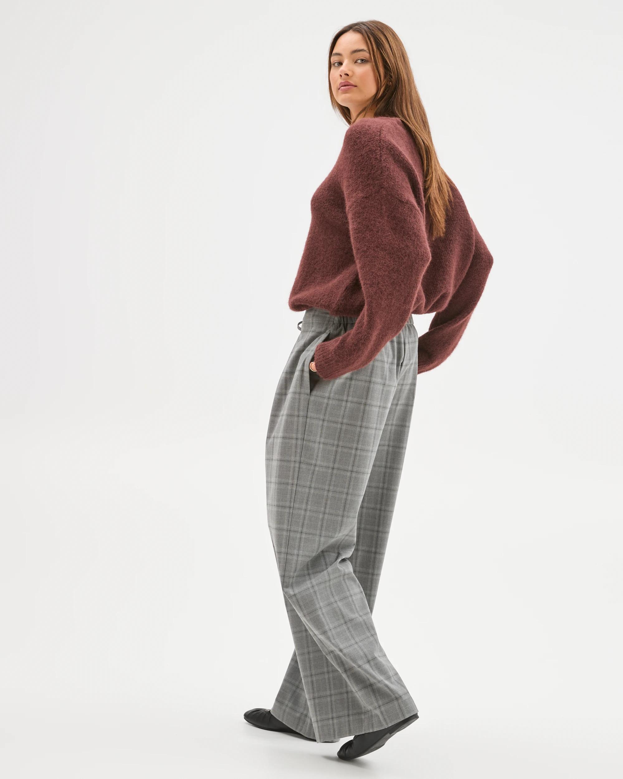 6 Lily Loves Tailored Pants GREY CHECK, 6 of 7