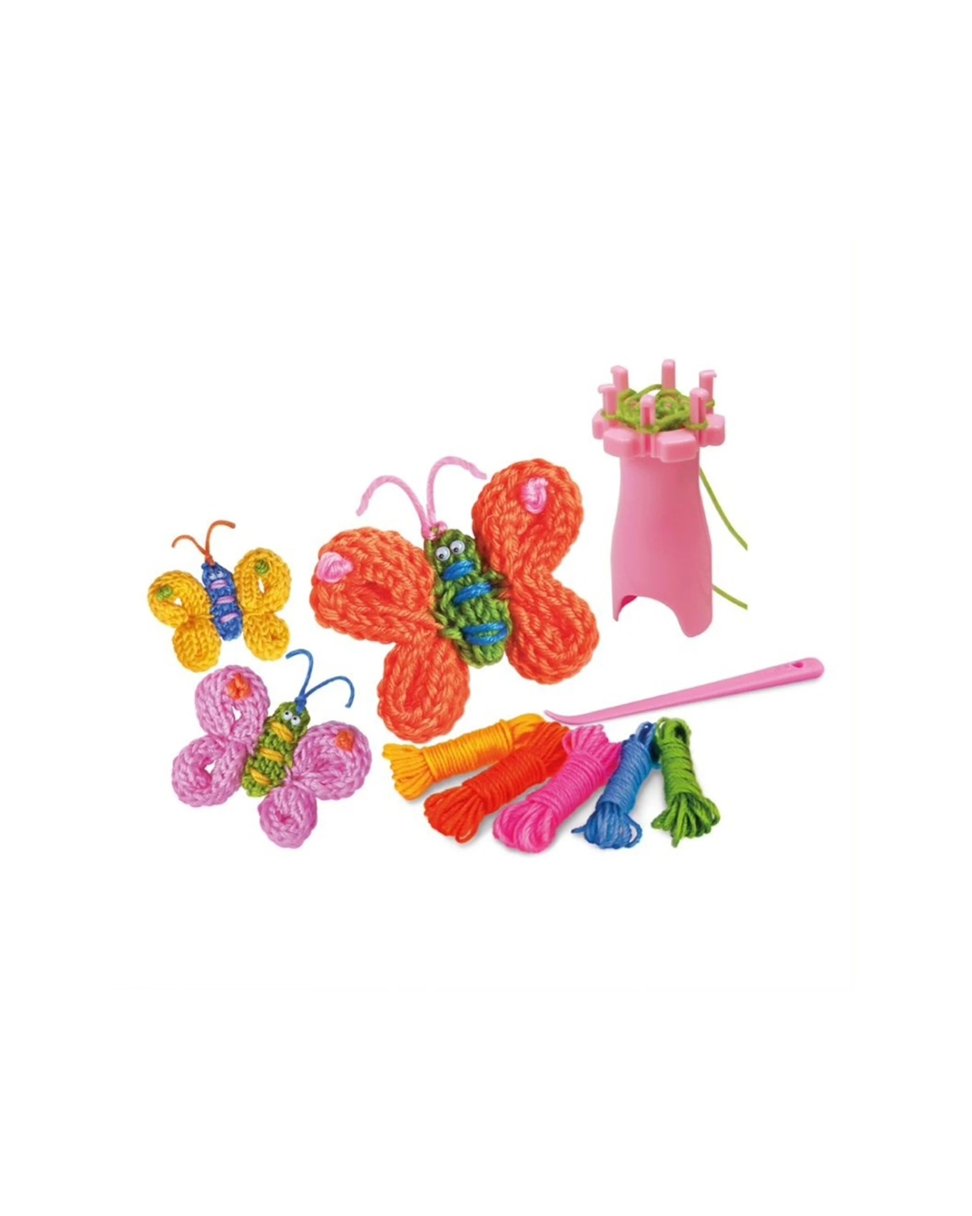 2 4M Little Craft Spool French Knit Butterflies Kit Kids DIY Activity Toy - Multi, 2 of 3