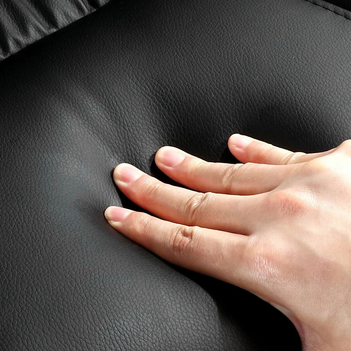 4 NEADER PU Leather 8-Point Massage Executive Office Chair w/ Lumbar Support Retractable Footrest, 4 of 5