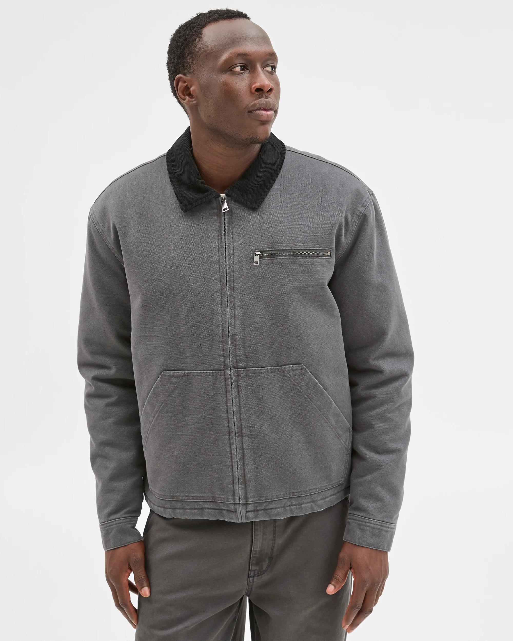 5 Commons Australian Cotton Heavyweight Washed Worker Jacket GUNMETAL, 5 of 6