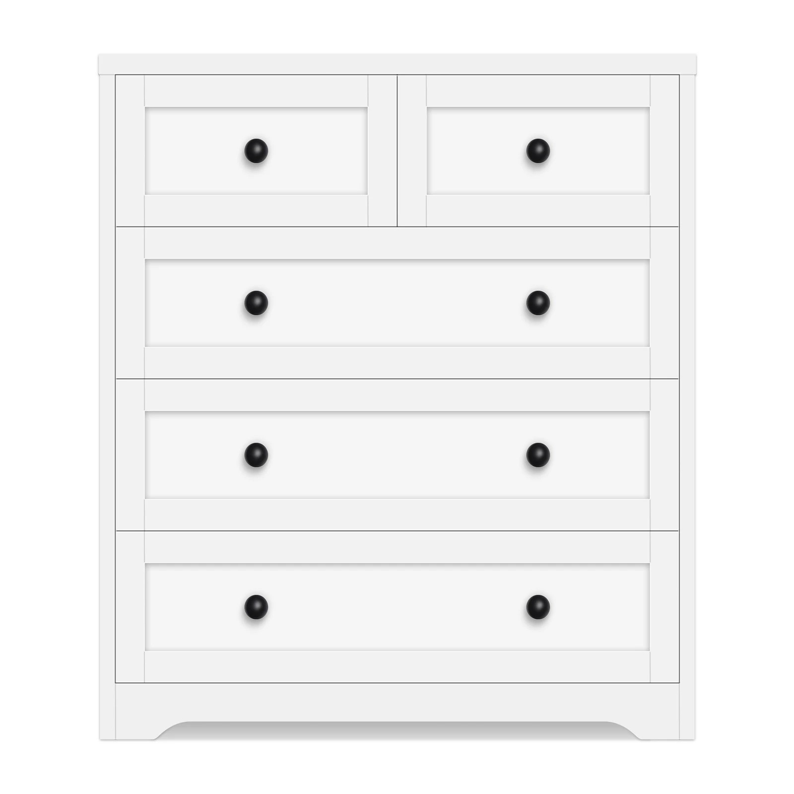 3 Alfordson 5 Chest of Drawers Bedside Table Hamptons Bedroom Storage - White, 3 of 10