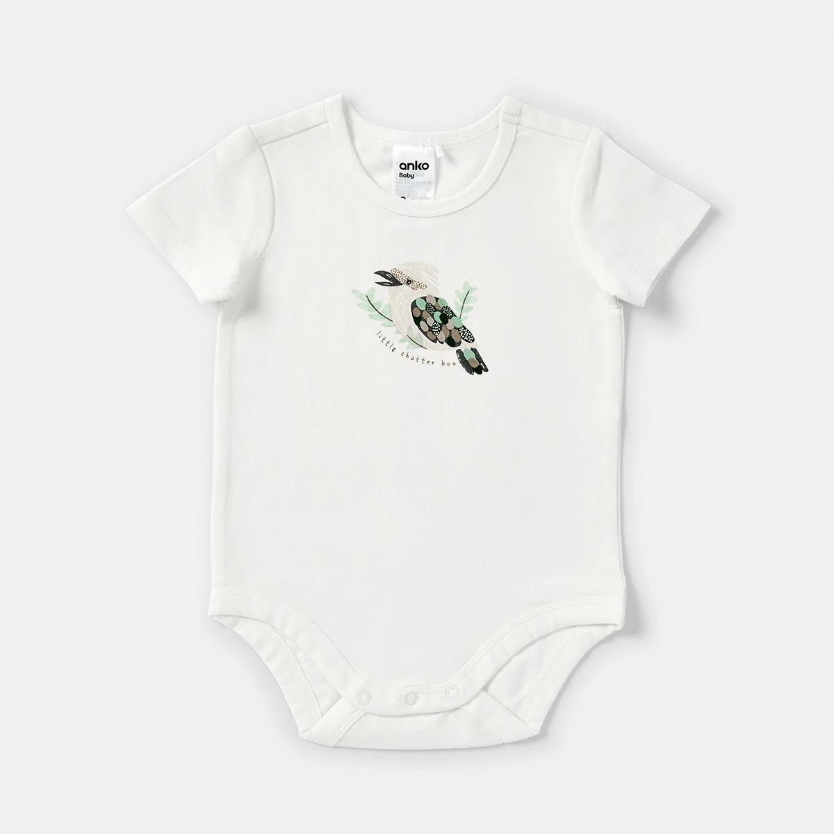 5 3 Pack Short Sleeve Bodysuits Kookaburra, 5 of 8
