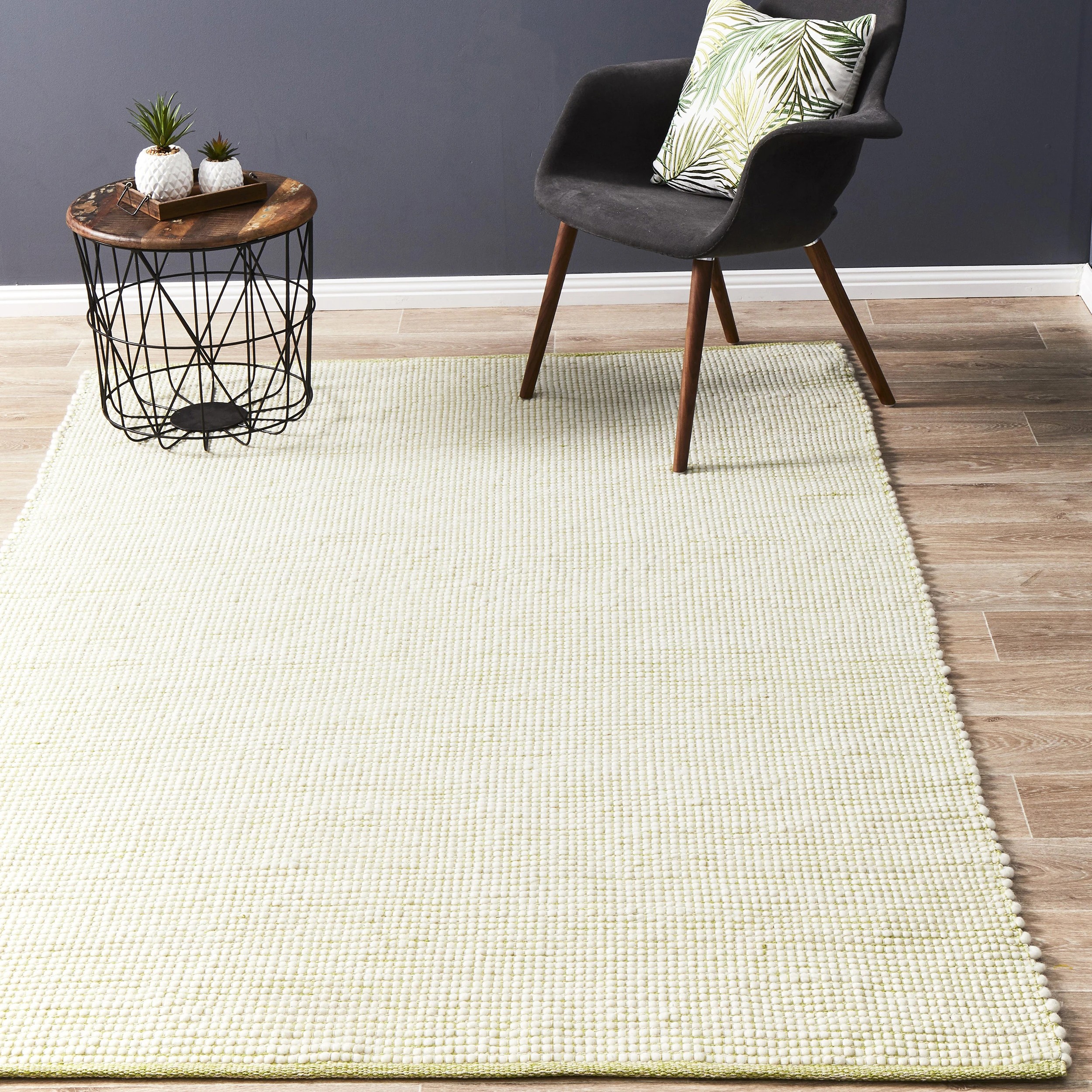 1 Common Ground Rugs Atelier Pistachio 320x230cm - Extra Large Hand Loomed Rug - Green, 1 of 2
