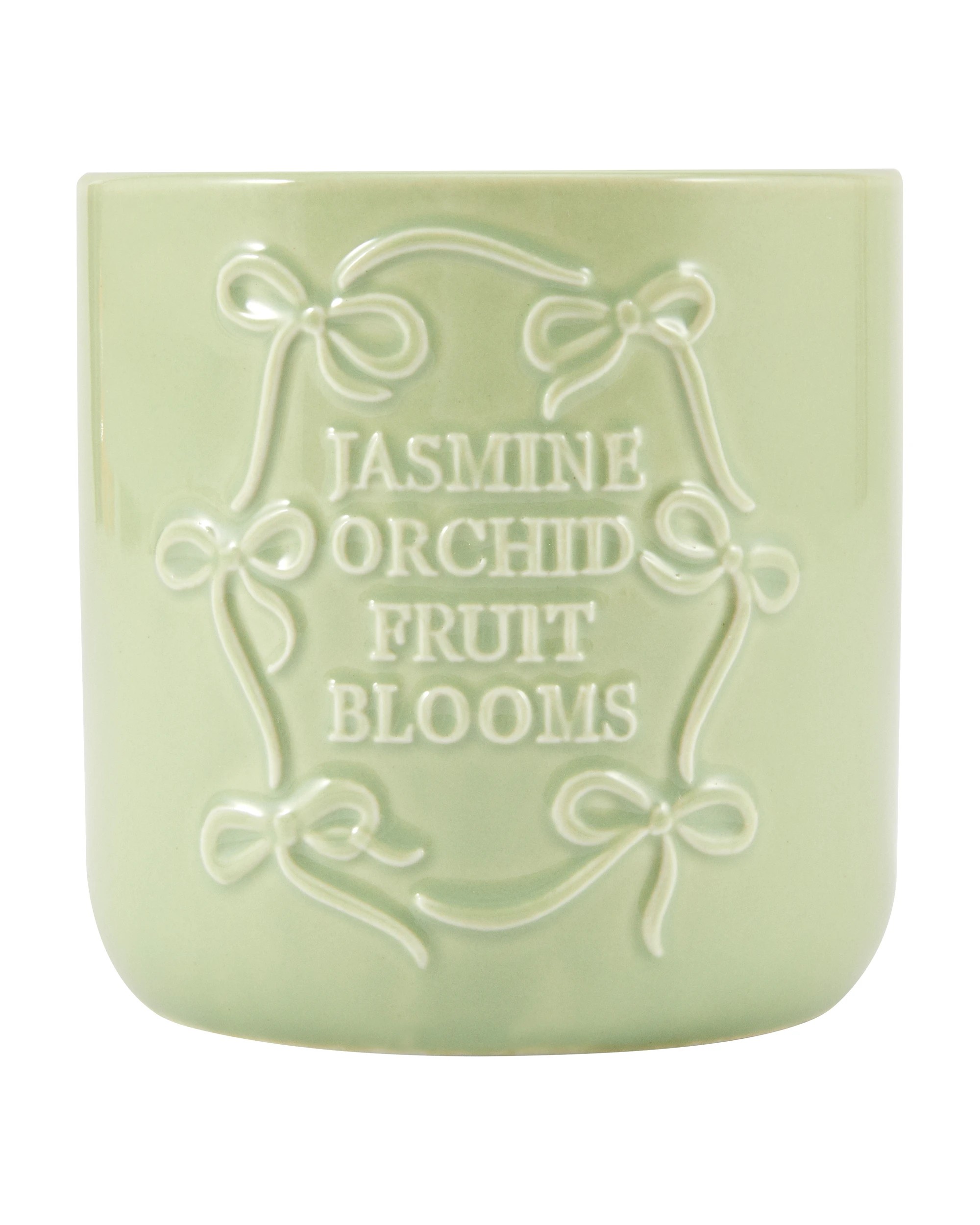 1 Green Bow Embossed Candle, 1 of 5