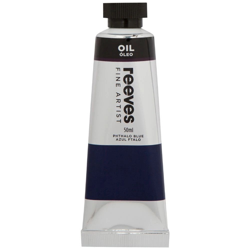 1 Reeves Oil Paint 50mL Phthalo Blue, 1 of 1