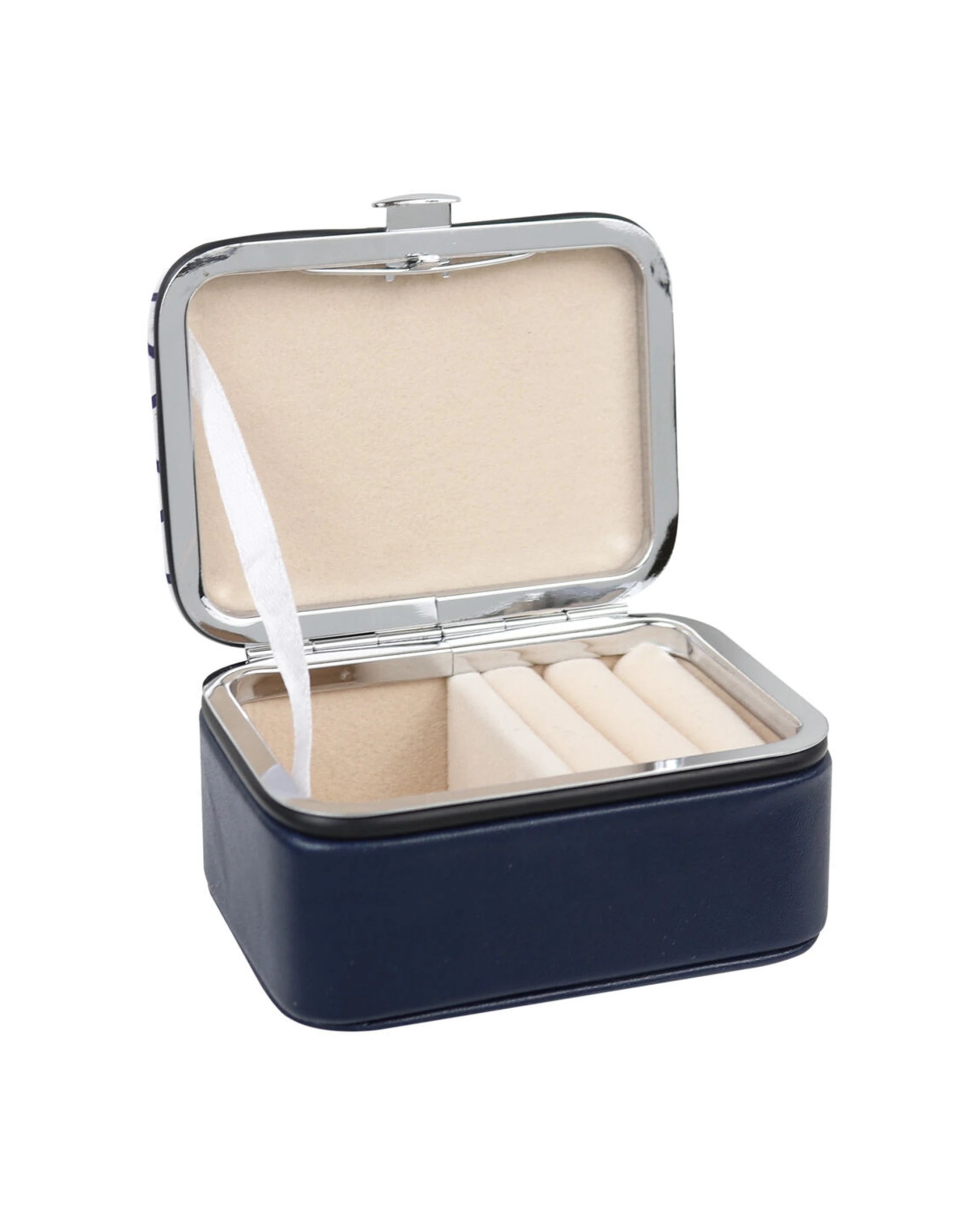 3 Wicked Sista 3PK Criss Cross Deluxe Jewellery Hard Cover Travel Case 8x4cm - Multi, 3 of 3