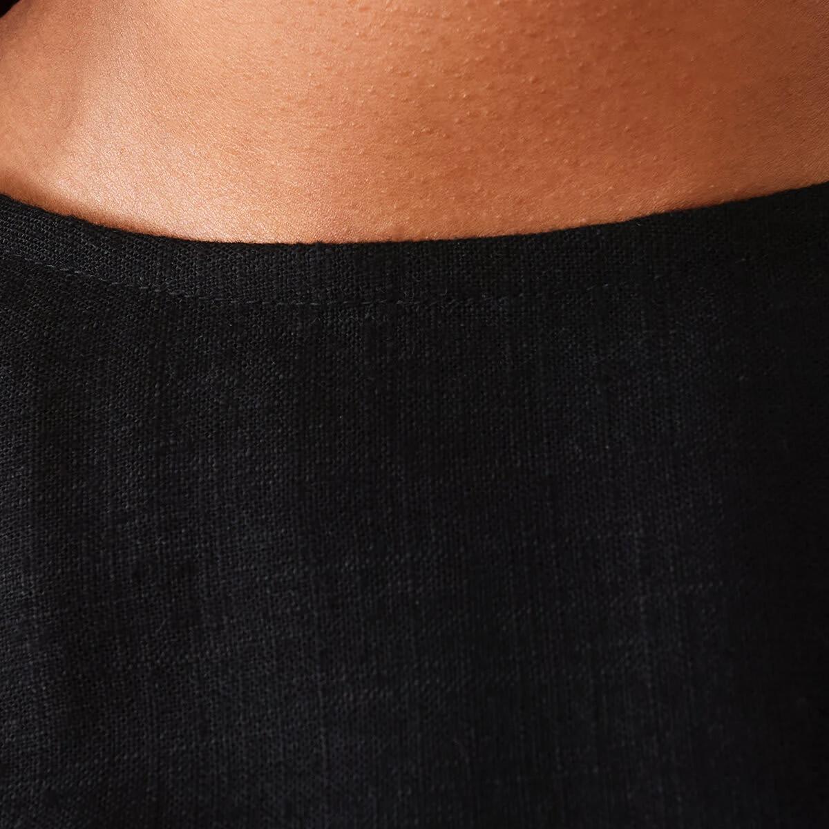 5 Short Sleeve Button Back Relaxed T-shirt Black, 5 of 7