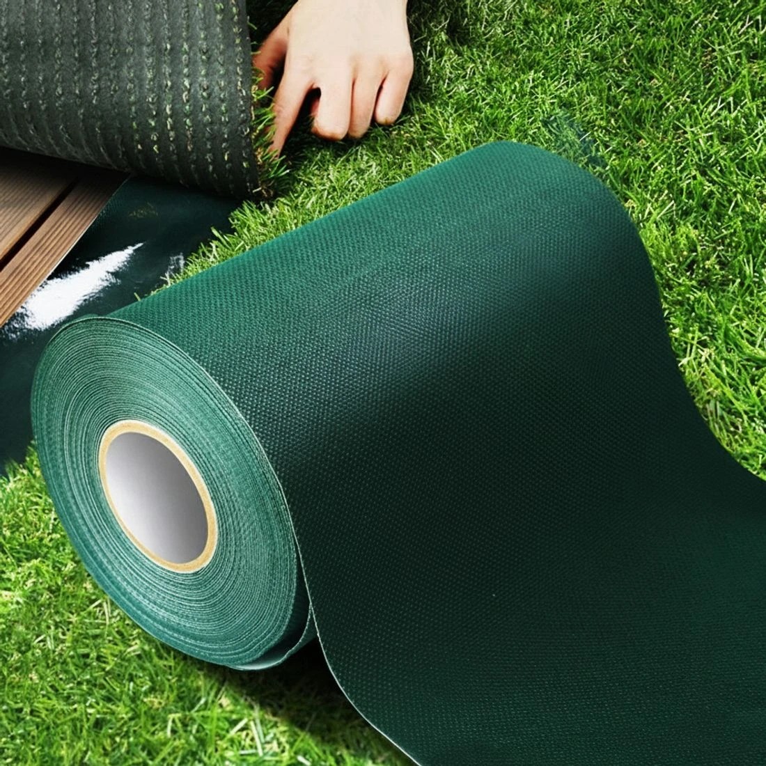 2 Prime Turf Artificial Grass 15cmx20m Synthetic Self Adhesive Turf Joining Tape Weed Mat - Green, 2 of 9