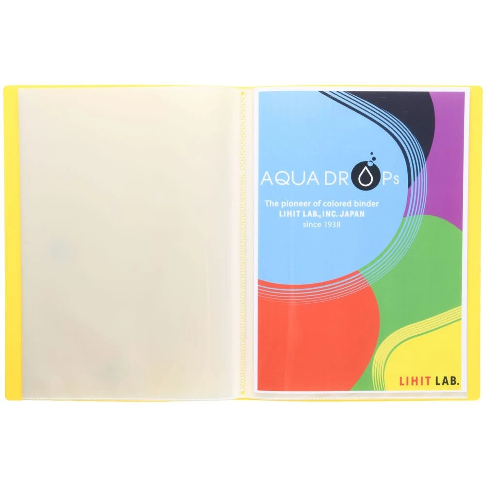 4 Aqua Drops Display Book A4 20 Pockets Vivid Yellow, 4 of 4