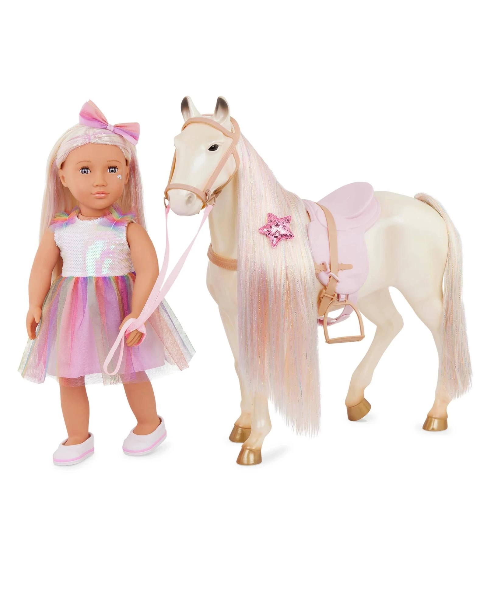 2 Our Generation Enchanting Horse 20-inch Toy Horse with Ultra-Long Rainbow Hair - Multi, 2 of 9