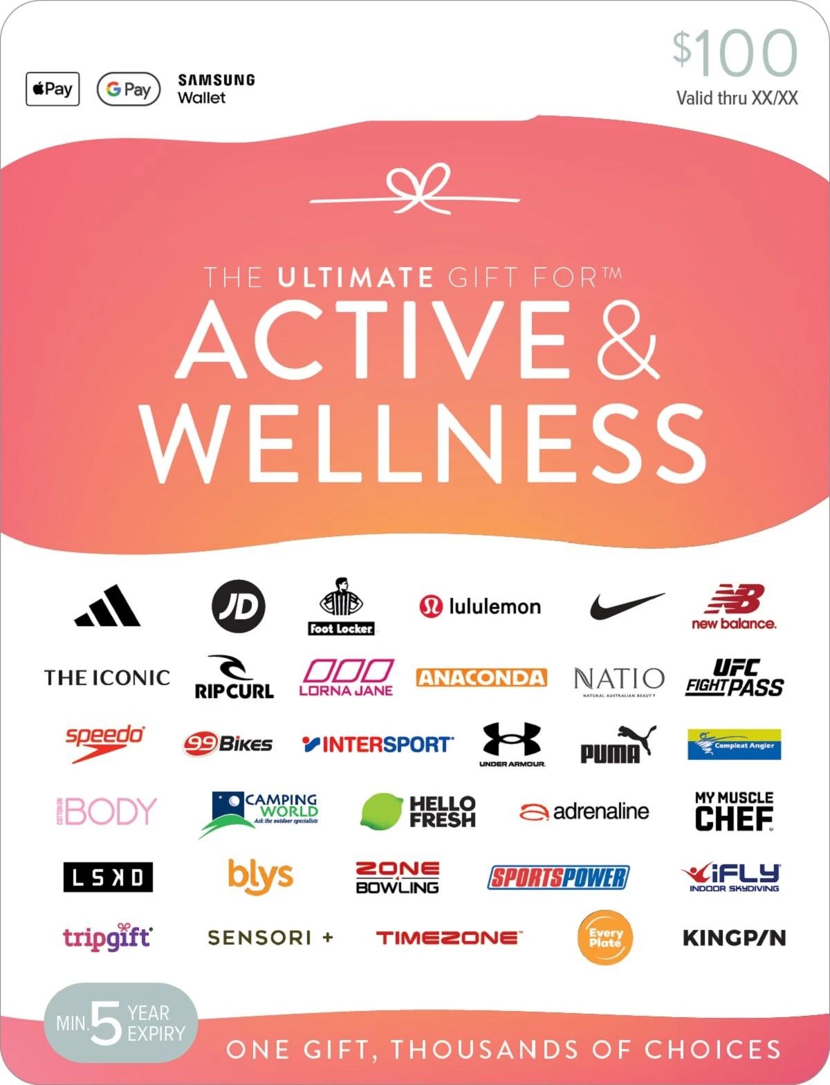1 The Ultimate Active & Wellness $100 Gift Card