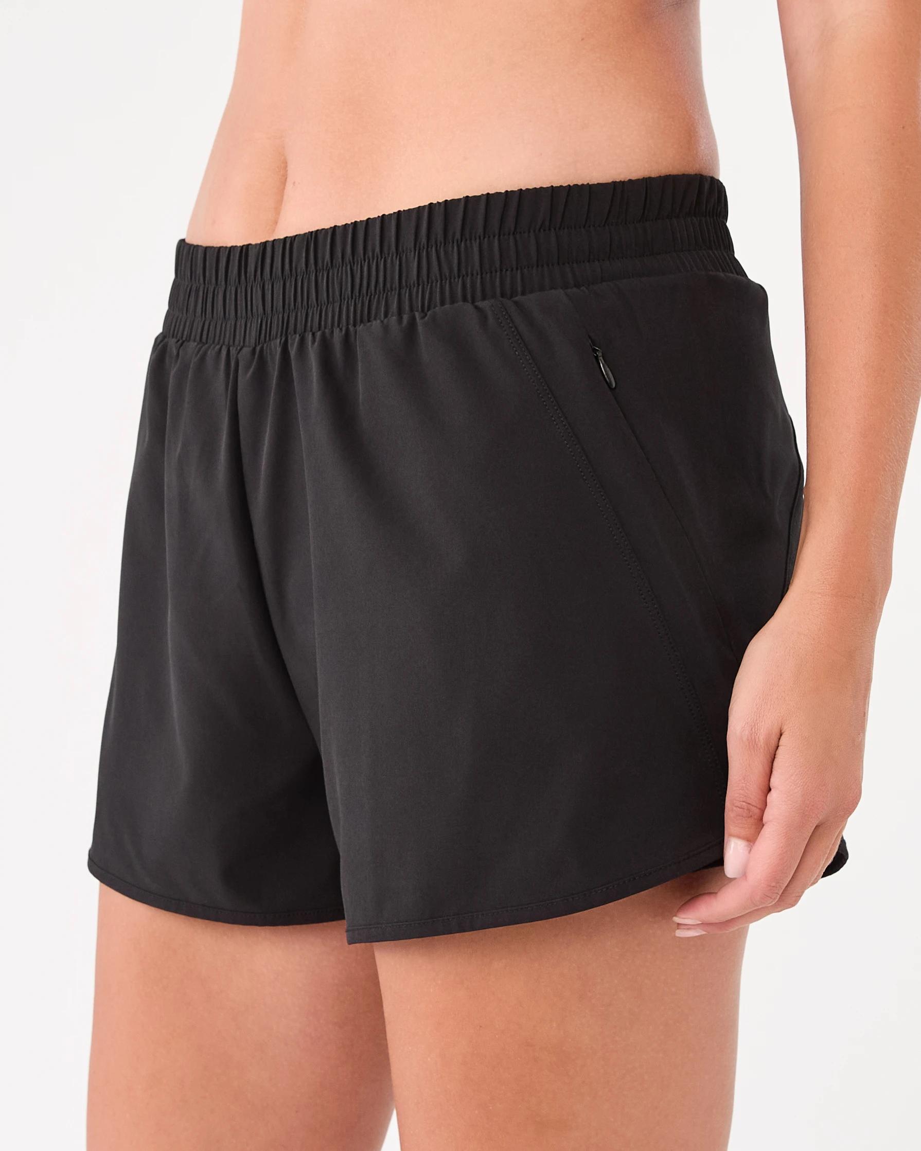 2 Active Womens 3in. Running Shorts Black, 2 of 7