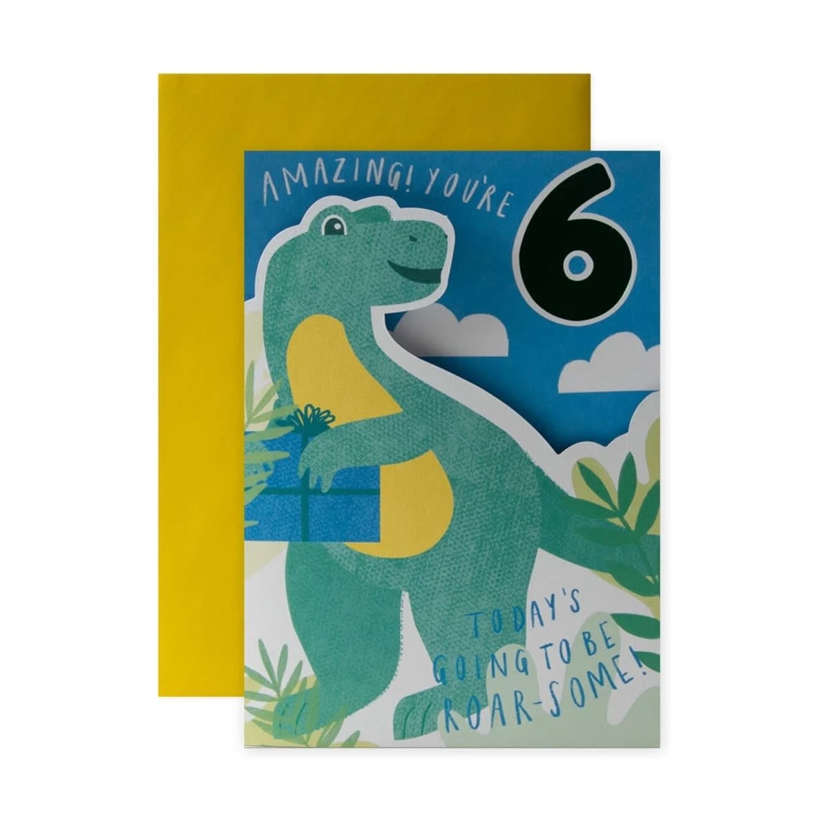 1 Connections from Hallmark 6th Birthday Card - Roarsome Dinosaur, 1 of 3