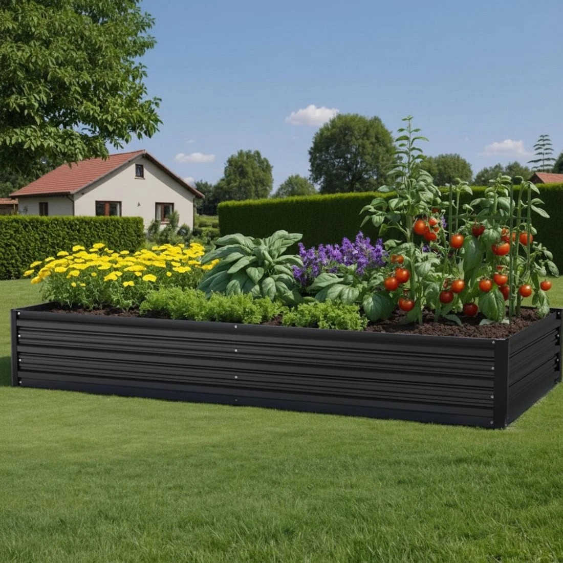 5 Green Fingers Raised Garden Bed 2 Pcs 210x90cm Planter Box Container Galvanised Metal Outdoor - Grey, 5 of 5
