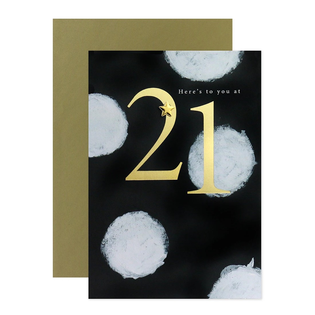 1 Connections from Hallmark 21st Birthday Card - Gold Foil, 1 of 3
