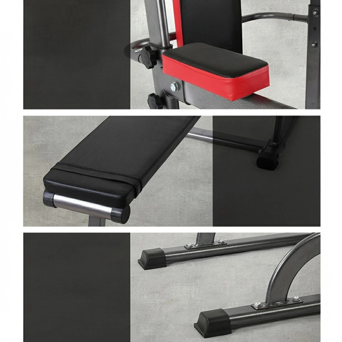 7 Everfit Weight Bench Chin Up Bar Bench Press Home Gym 380kg Capacity - Black, 7 of 8