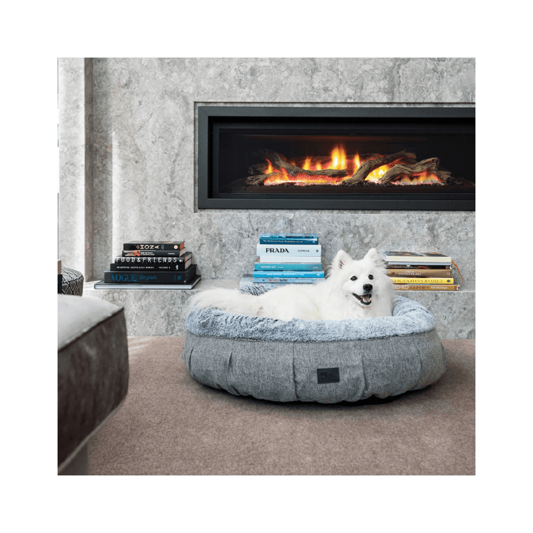 4 Superior Pet Goods Harley Dog Bed Large Vegan Dog Bed Reversible Non-Slip - Grey, 4 of 5
