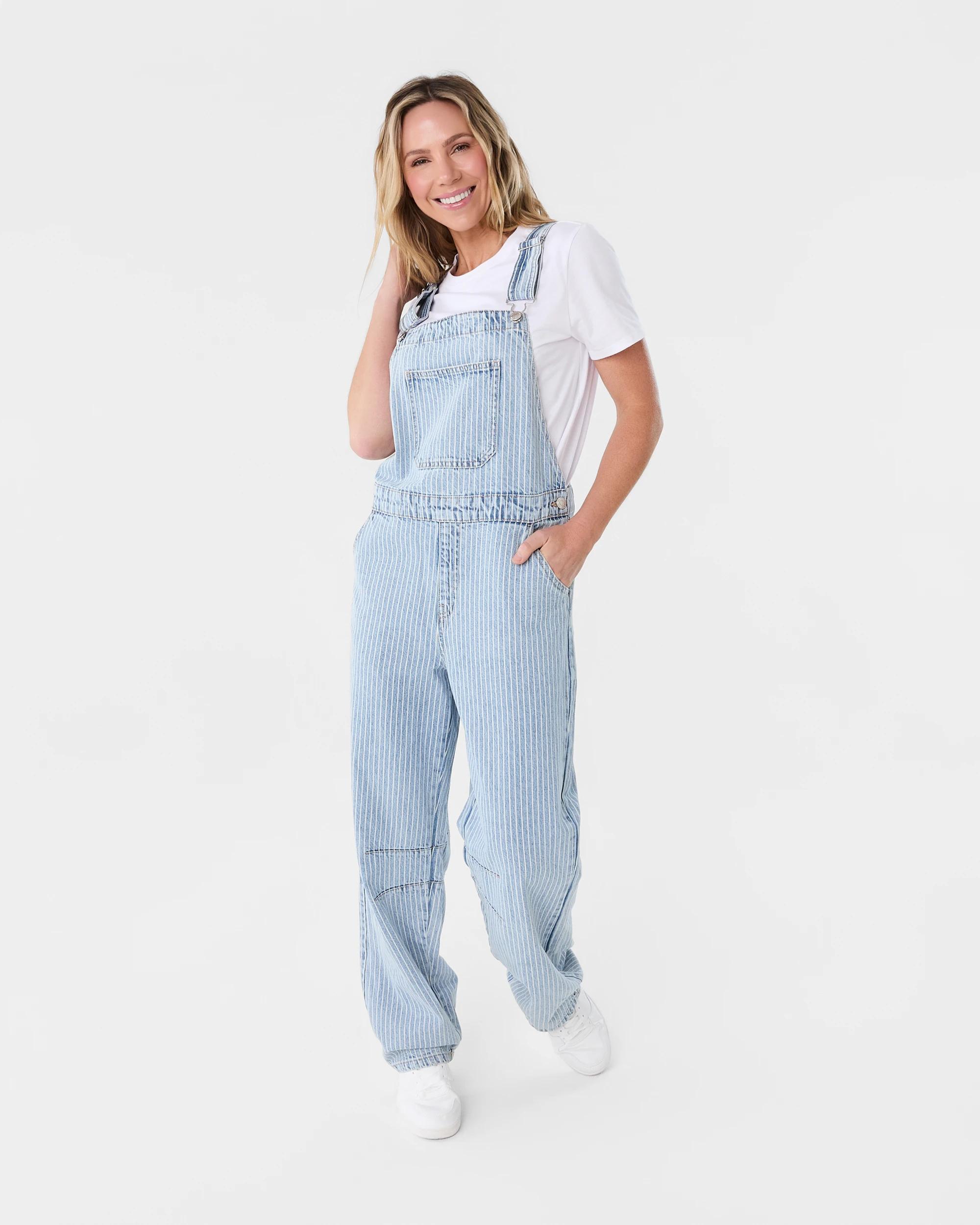 1 Sleeveless Stripe Dungaree Pinstripe, 1 of 10