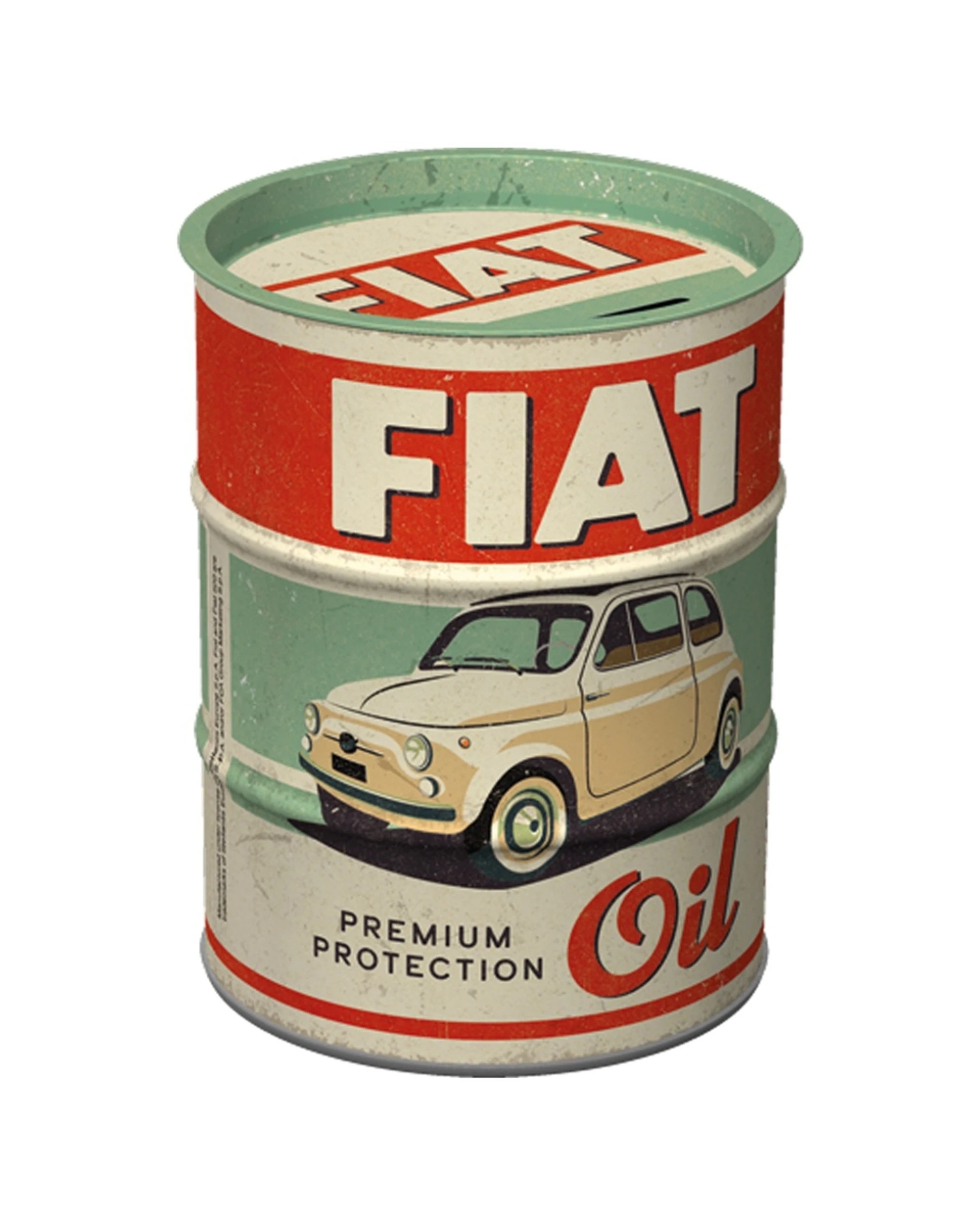 1 Nostalgic-Art Storage Money Box - Oil Fiat Premium Protection Embossed - Multi, 1 of 4