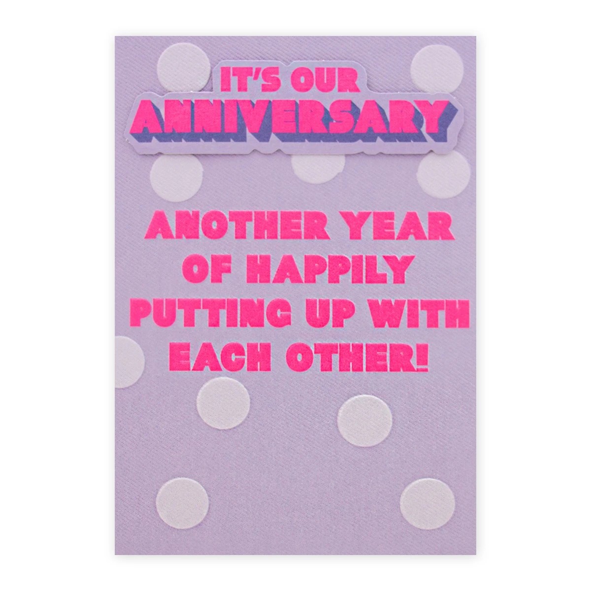 2 Connections from Hallmark Anniversary Card - Happily Putting Up With Each Other, 2 of 2