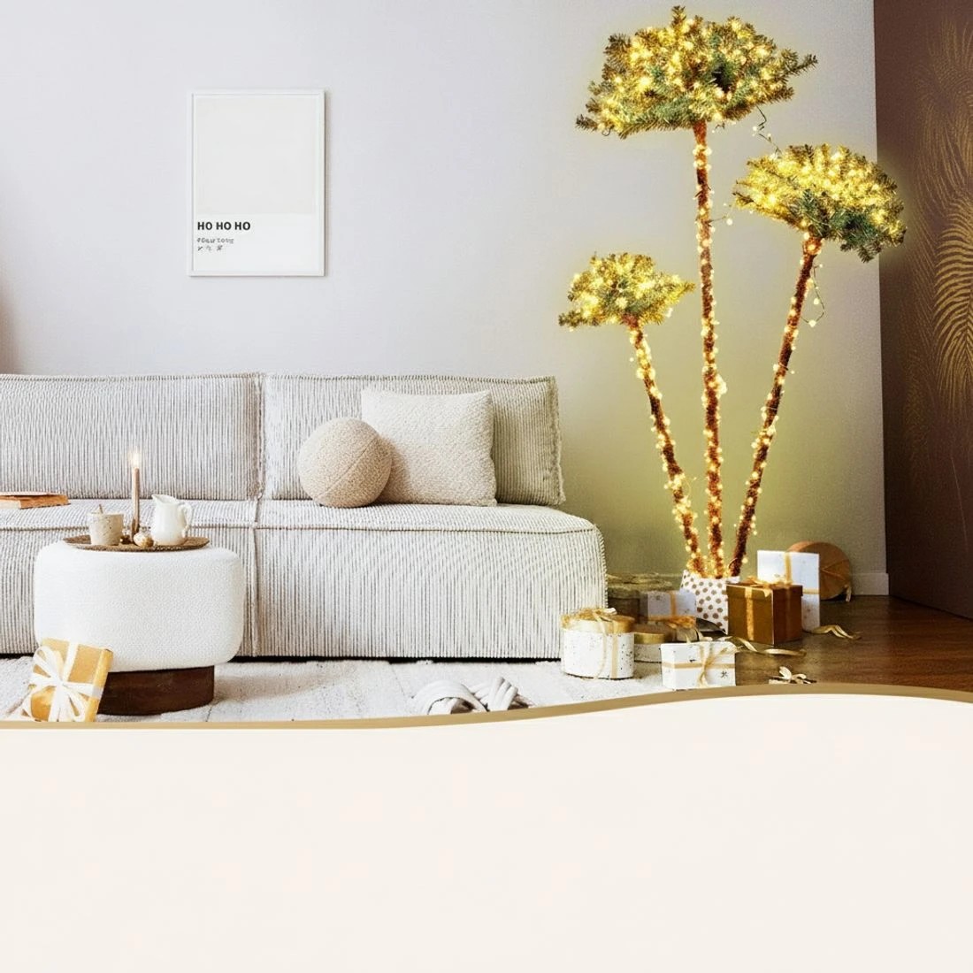 4 Jingle Jollys Christmas Tree 3 in 1 LED Xmas Palm Tree Party Decor 1.2/1.5/1.8M - Green, 4 of 7