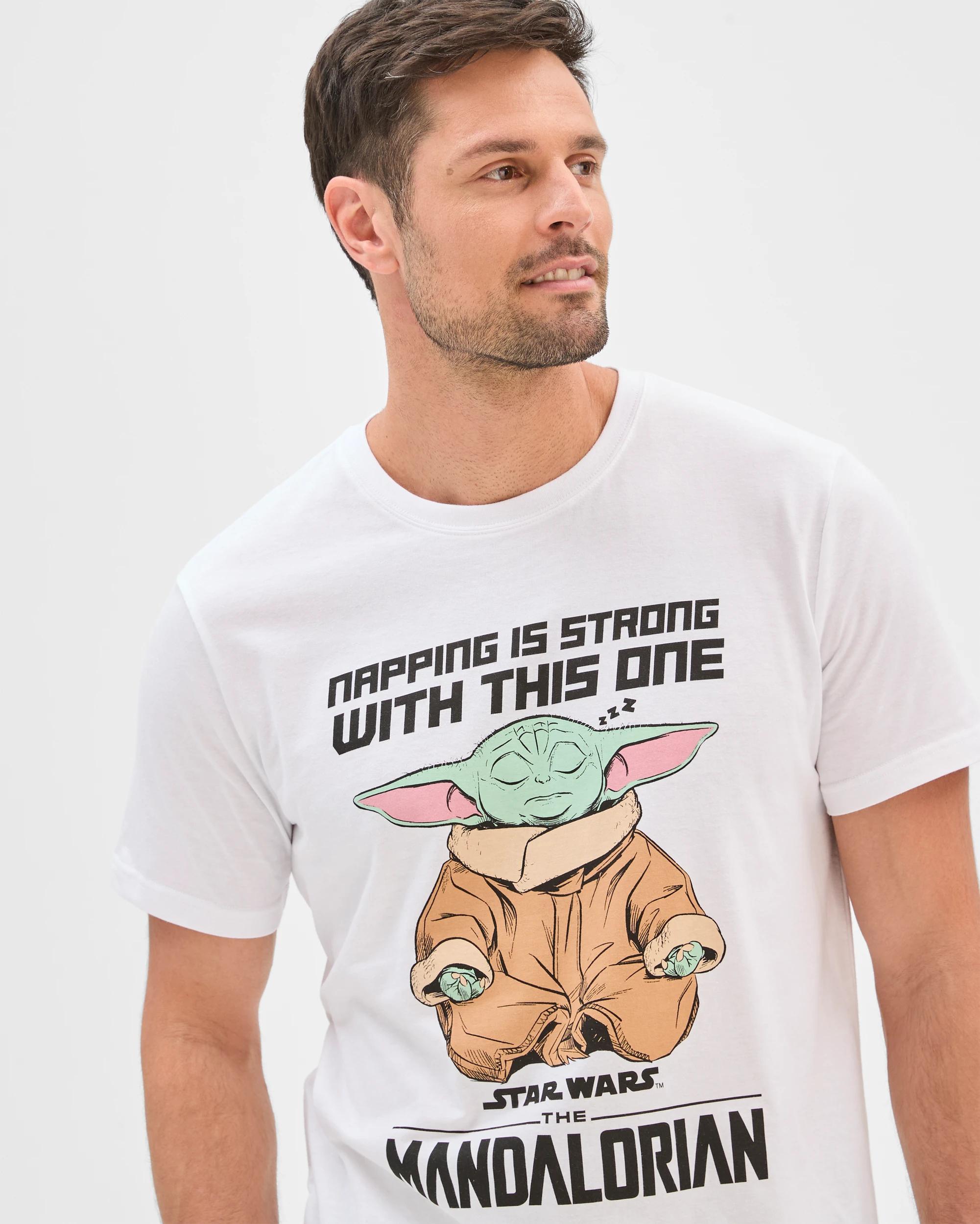 3 Disney Star Wars Top & Shorts Pyjama Set GROGU WHITE, 3 of 6