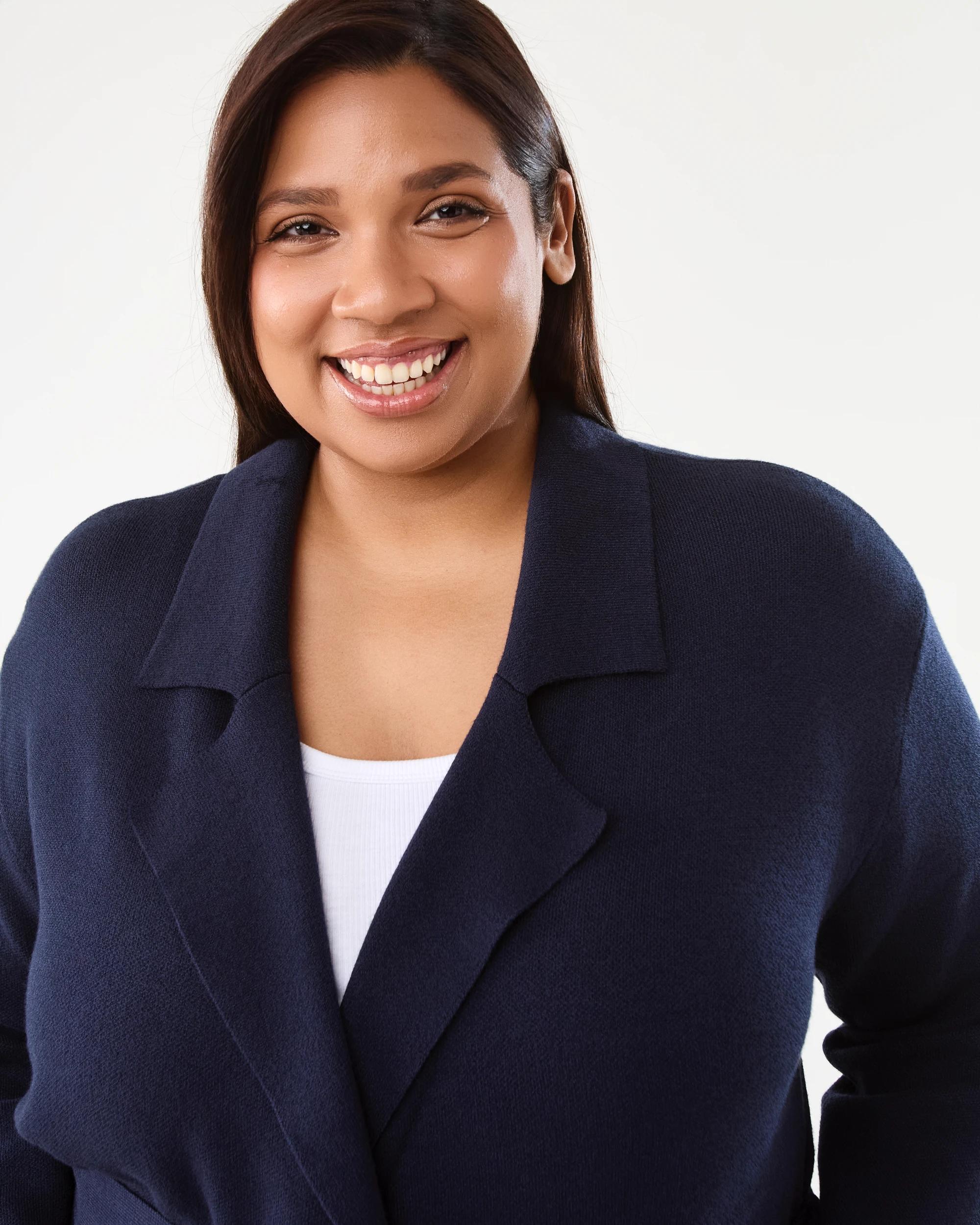 4 Curve Trench Coatigan Navy Blaze, 4 of 7
