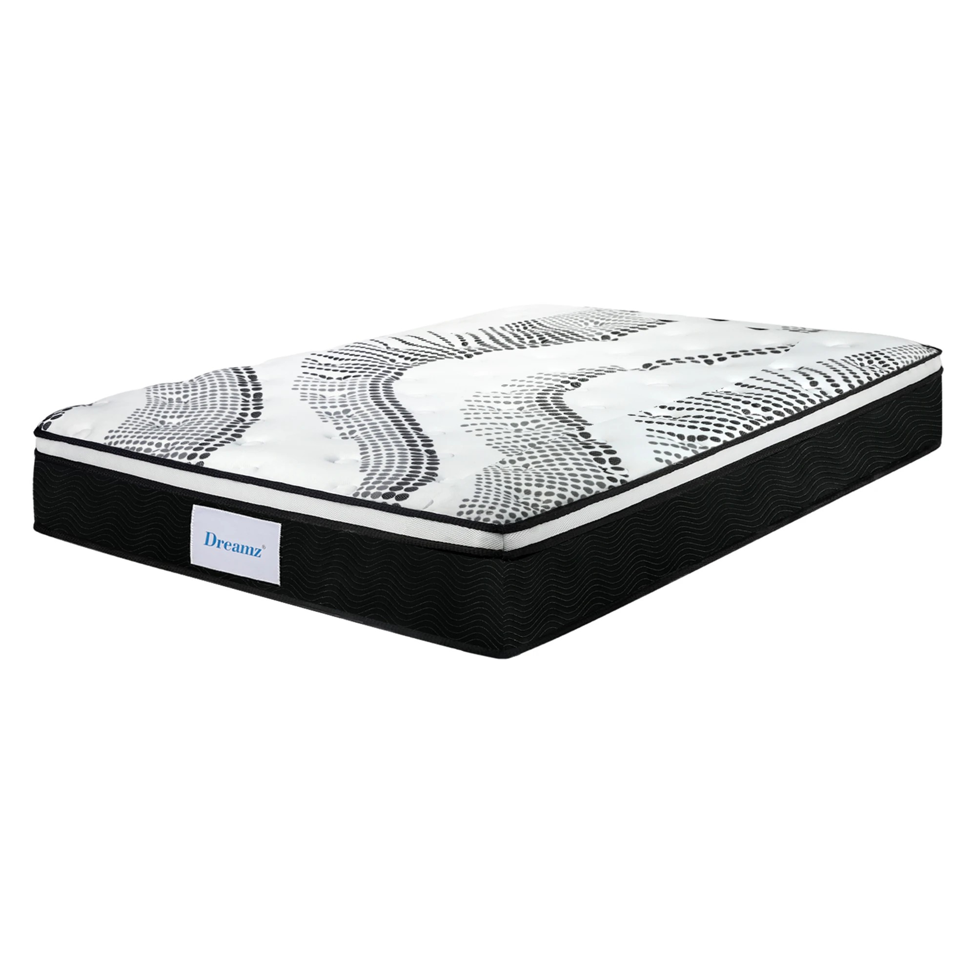 1 Dreamz Spring Mattress 7 Zone Pocket Medium Firm Memory Foam 32cm King Single, 1 of 9