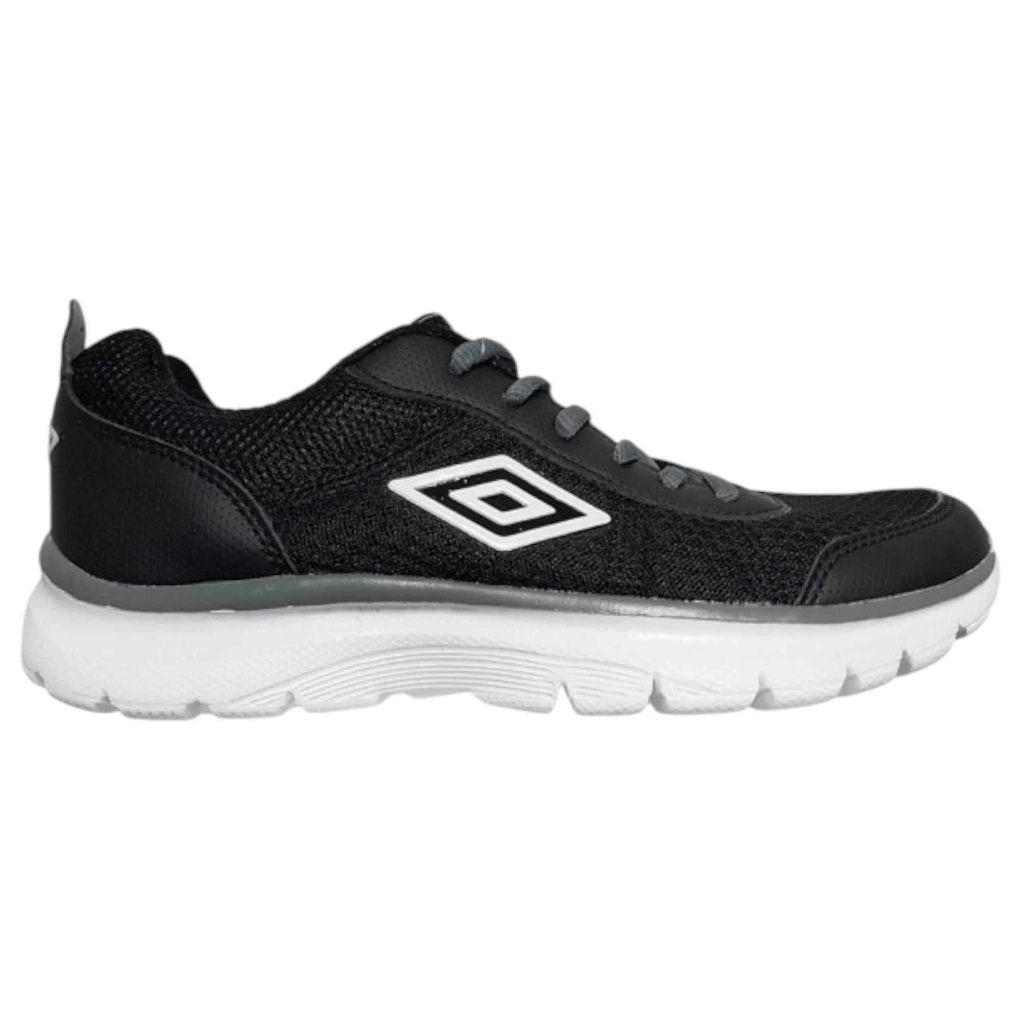 2 Umbro Salvador Womens Runners Running Shoes BLACK/WHITE, 2 of 2
