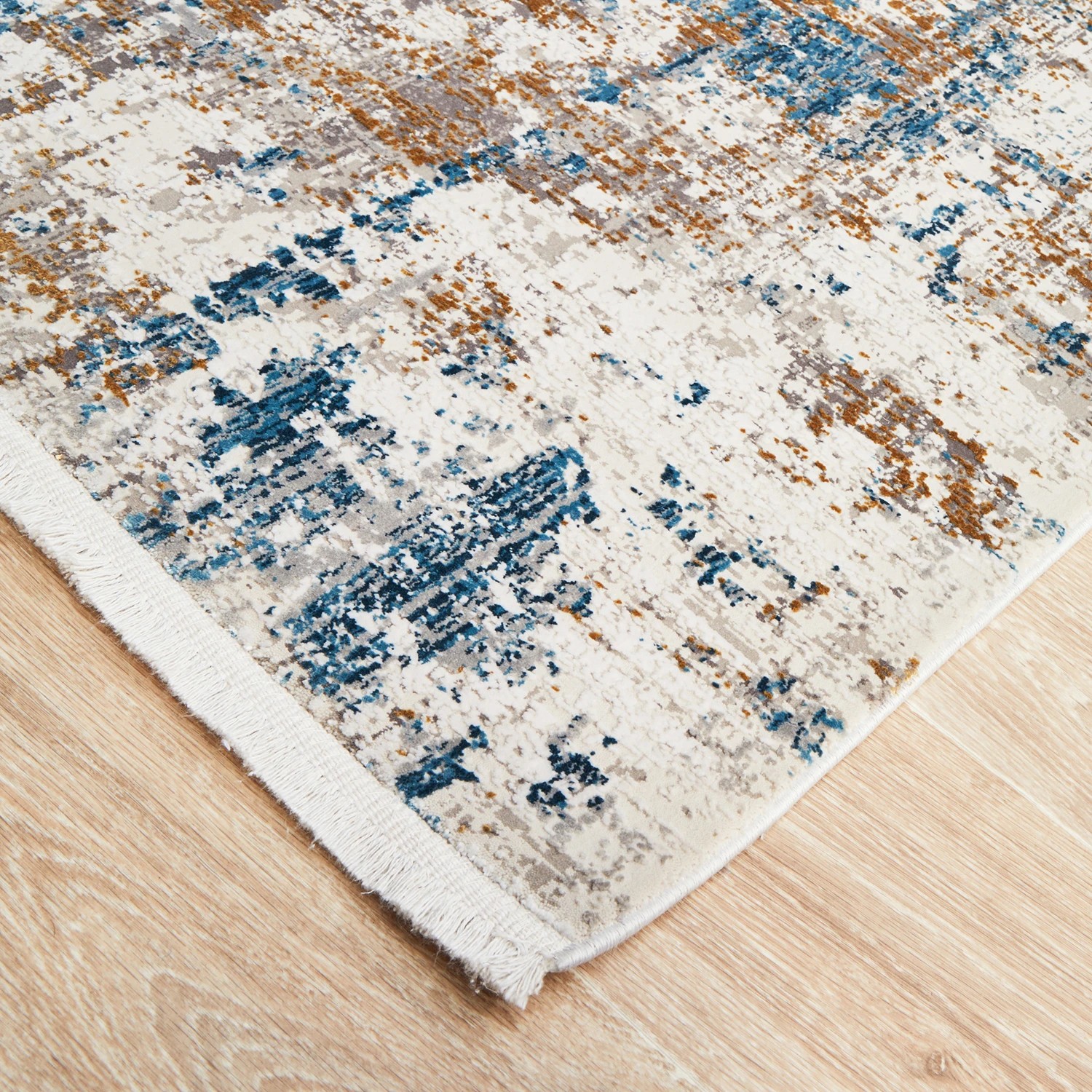 5 Common Ground Rugs Glimmers 108 290x200cm - Large Bamboo Silk Power Loomed Floor Rug - Blue, 5 of 9