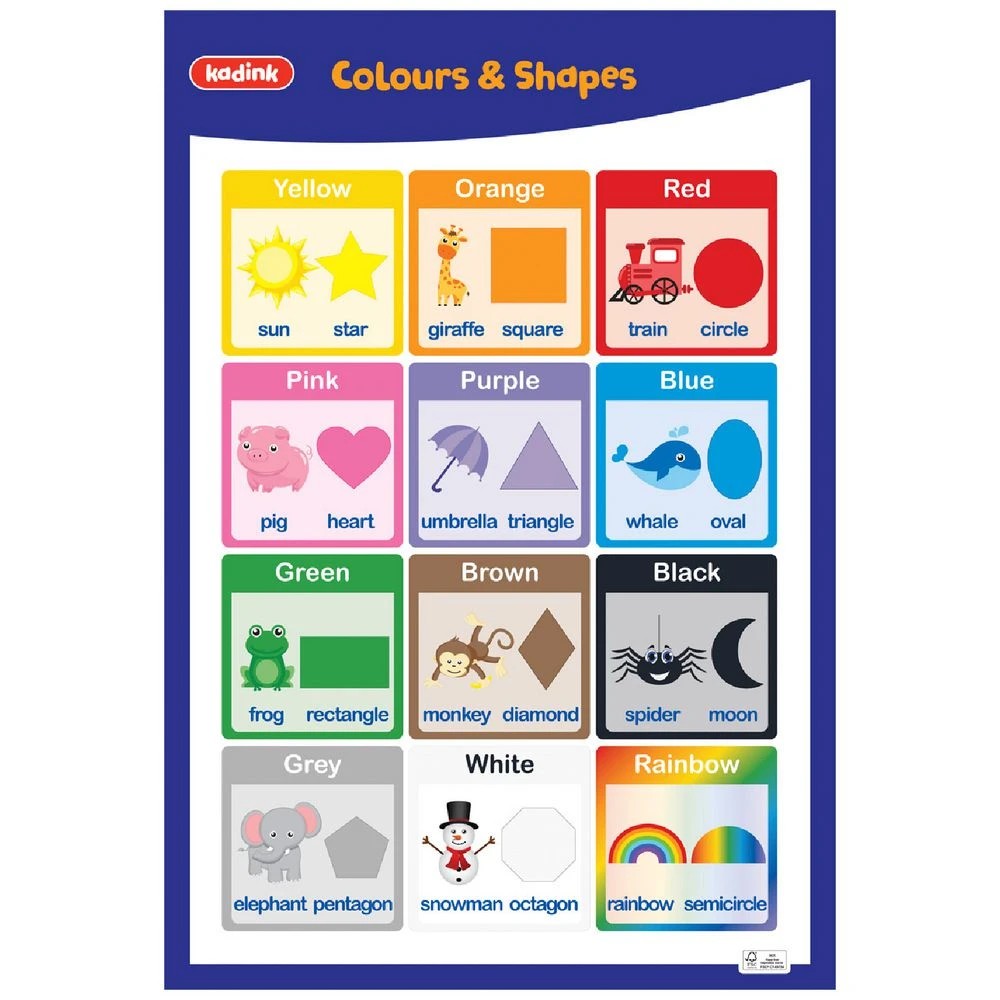 1 Kadink Wall Chart Colours and Shapes, 1 of 1