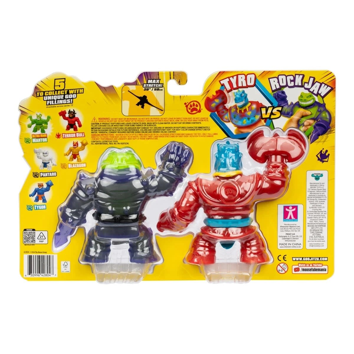 10 Heroes of Goo Jit Zu Smash Strikers: Squishy Tyro Vs Stretchy Rock Jaw with Unique Fillings Playset, 10 of 10